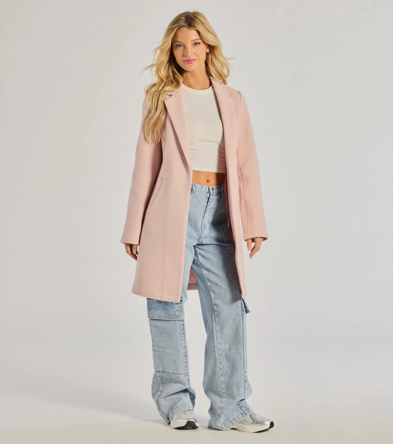 Perfect Chic Faux Wool Trench Coat