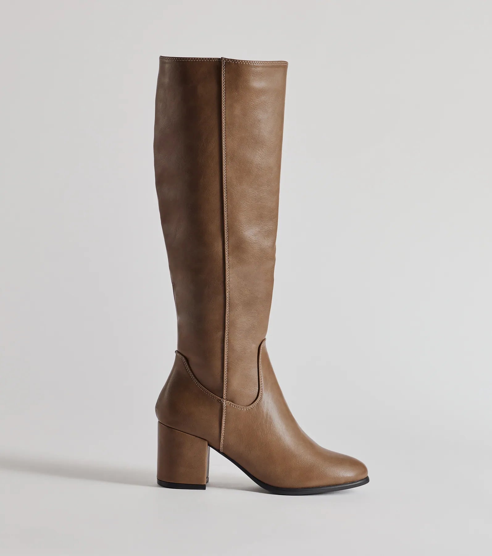 Chic Strides Faux Leather Under-The-Knee Boots