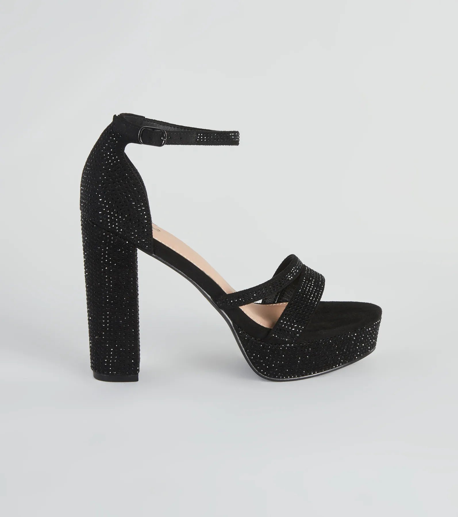 Glitzy Status Rhinestone Platform Heels