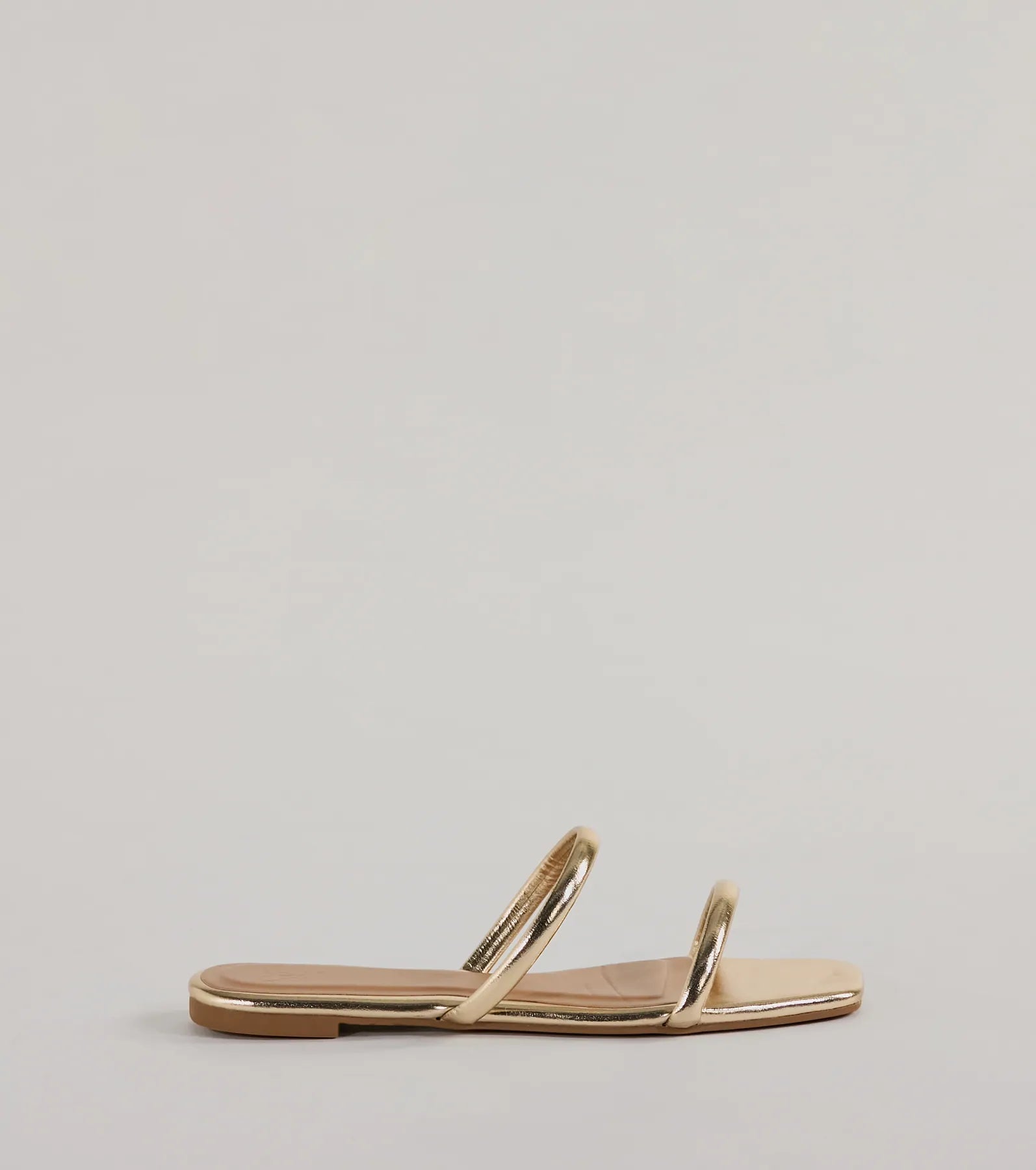 All Time Favorite Strappy Metallic Flat Sandals