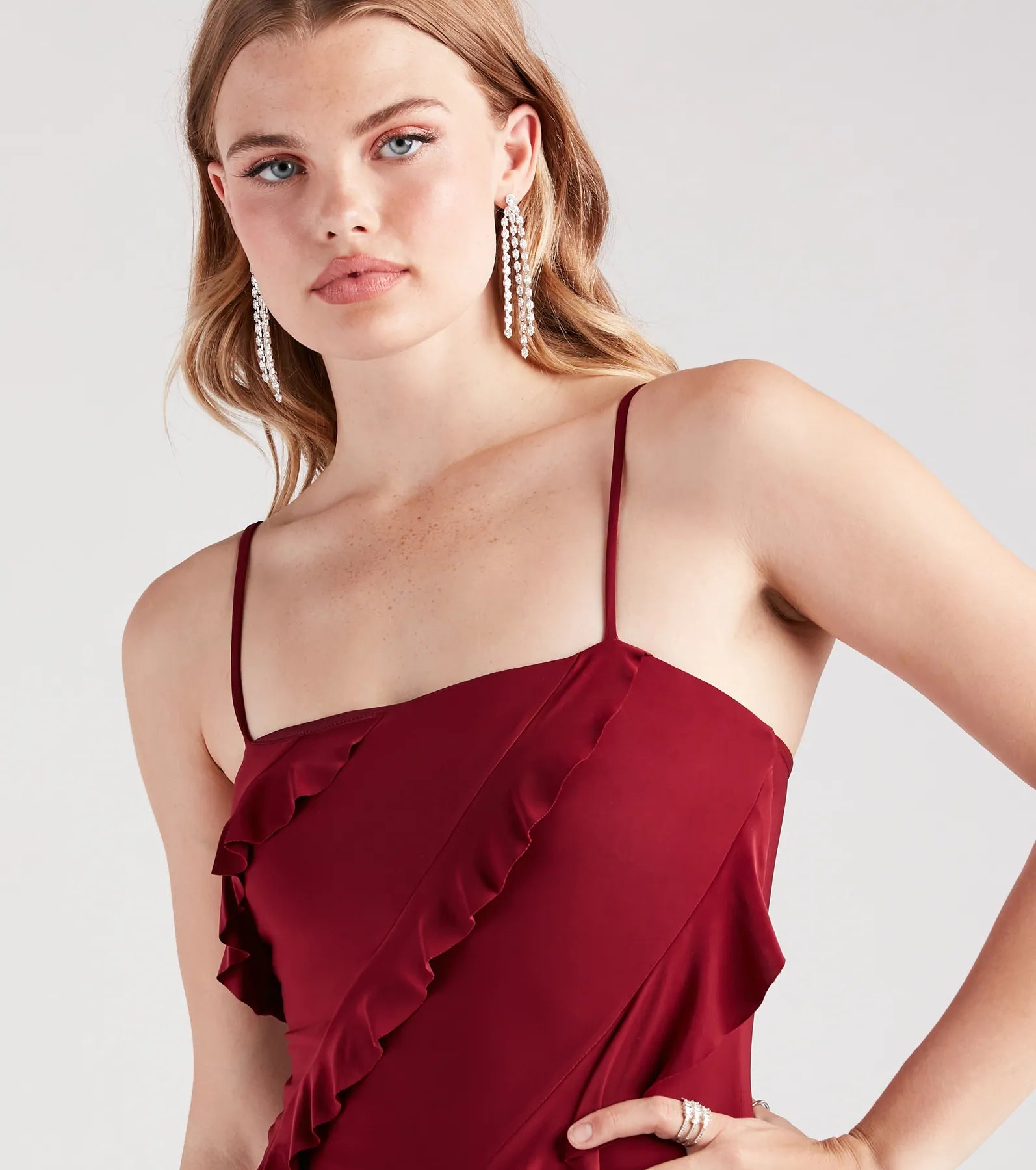 Sipping On Style Ruffle Trim Mini Dress