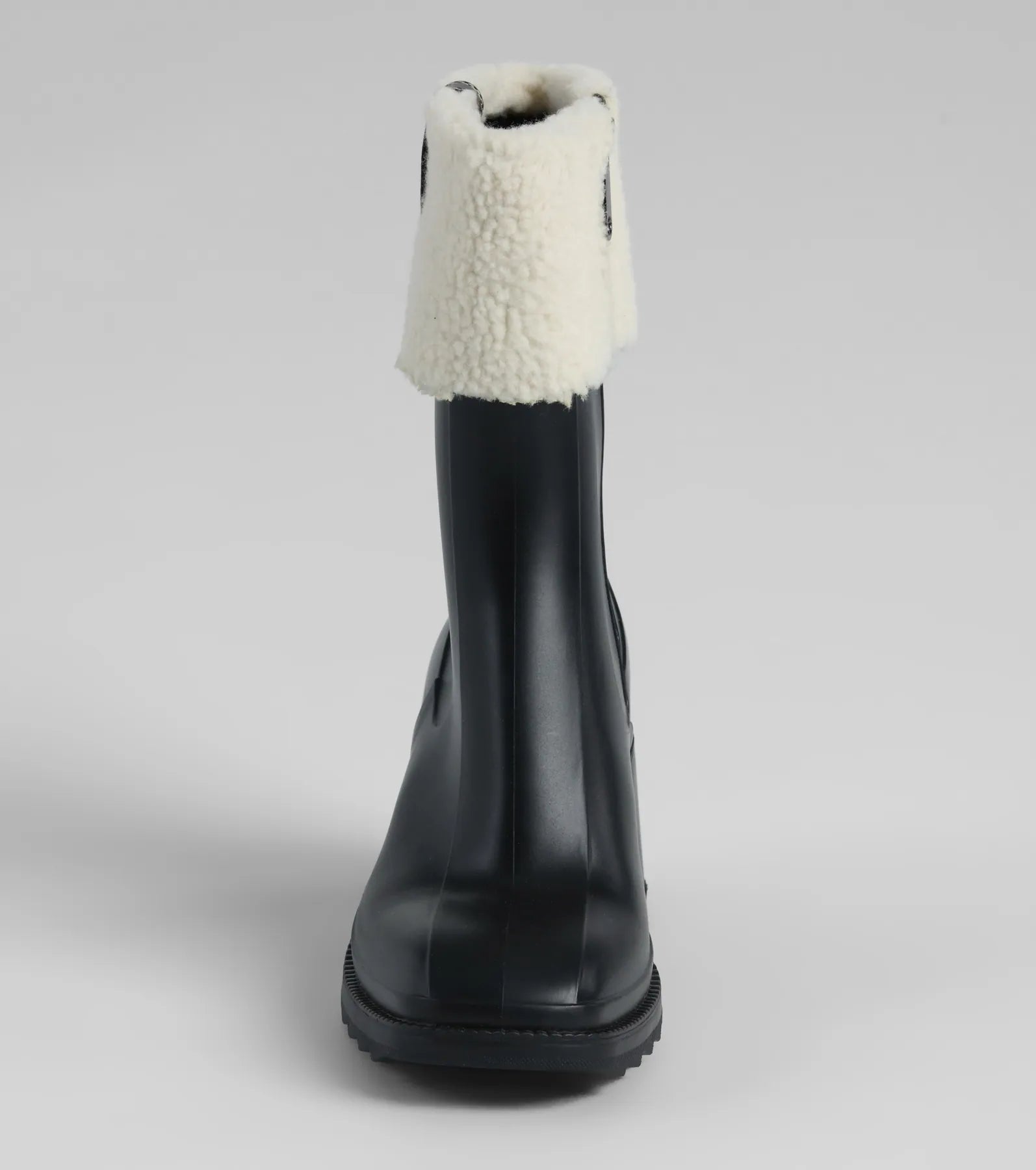 Chic Snow Bunny Faux Sherpa Rain Boots