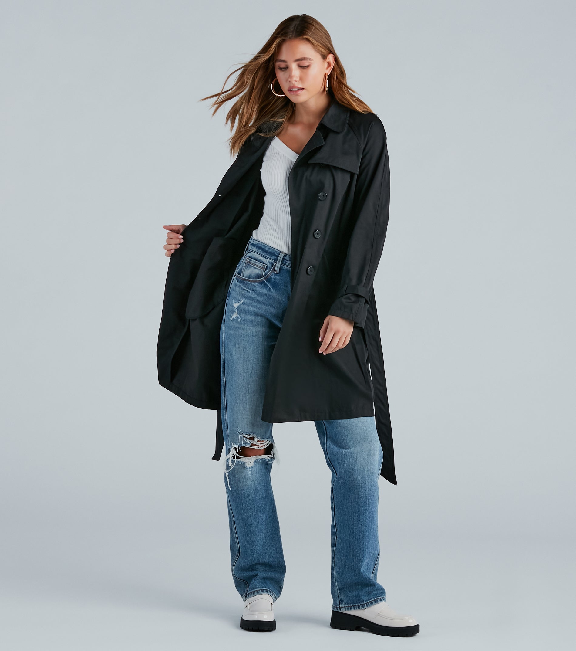 Layer Up Double-Breasted Trench Coat