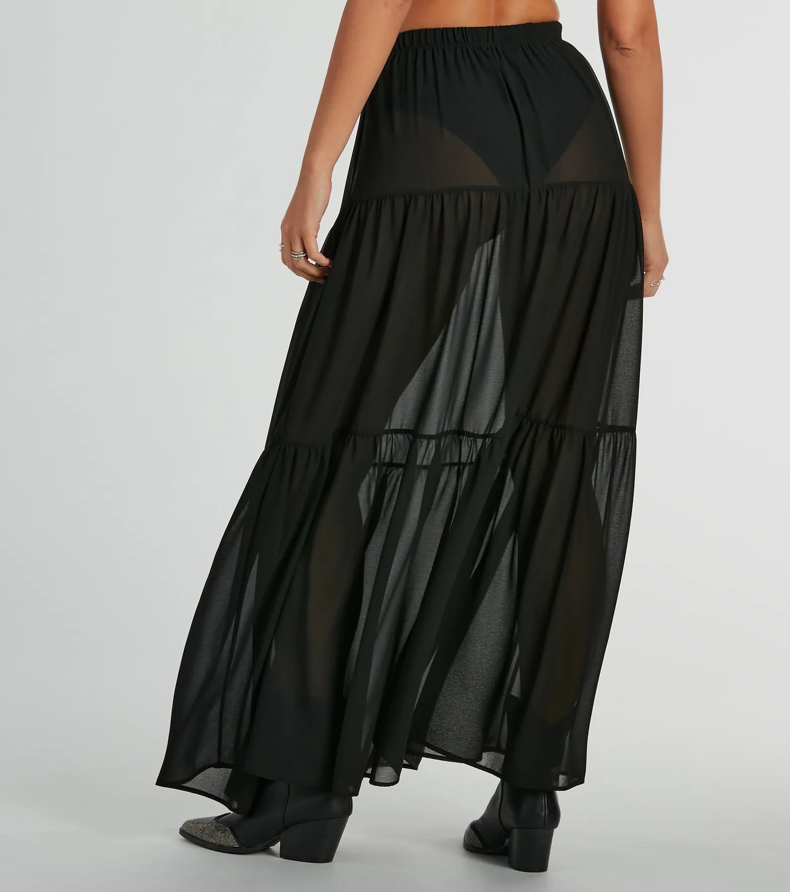 Sittin' Pretty Tiered Chiffon Maxi Skirt