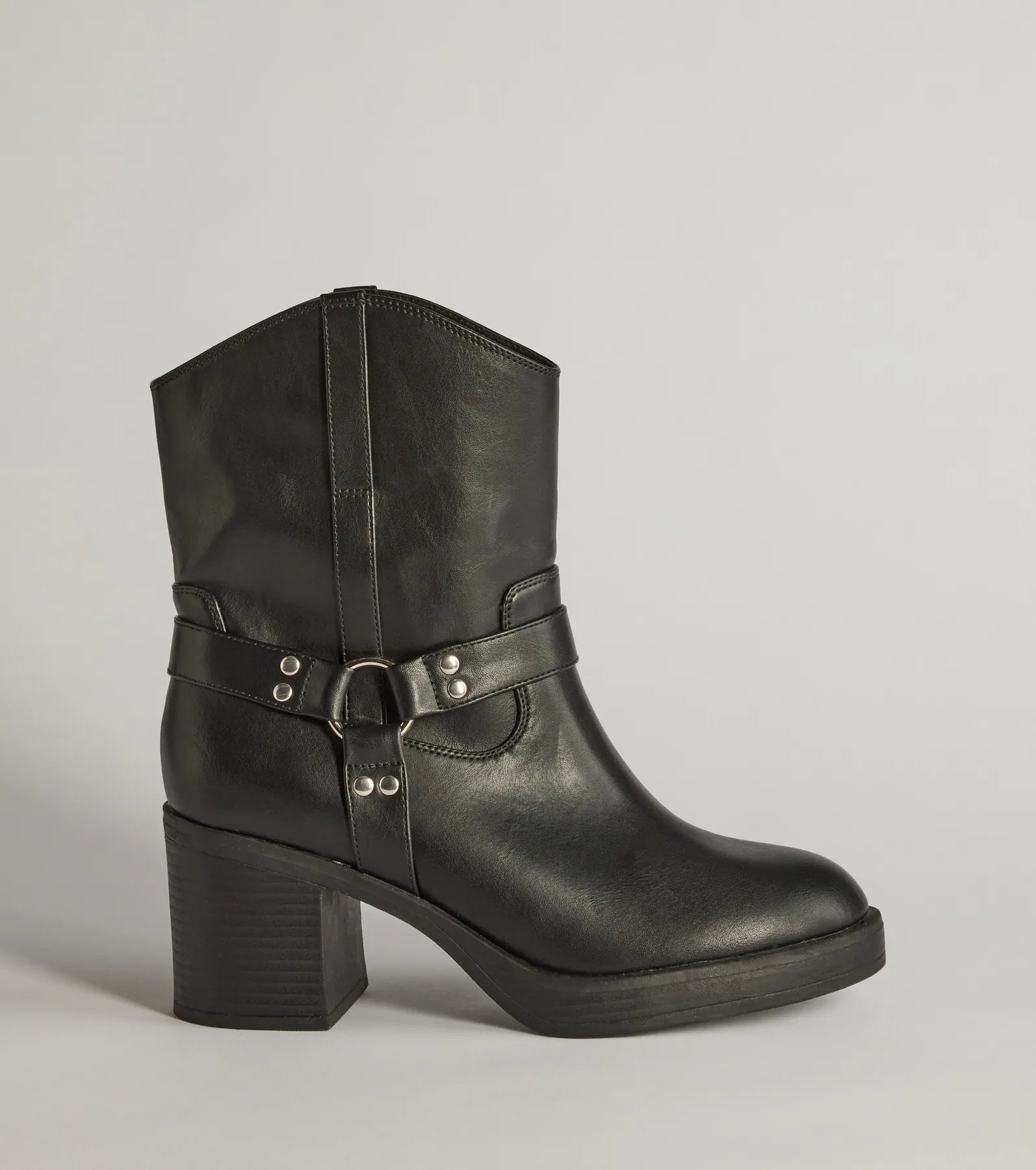 Strut It Out Moto Block Heel Platform Booties