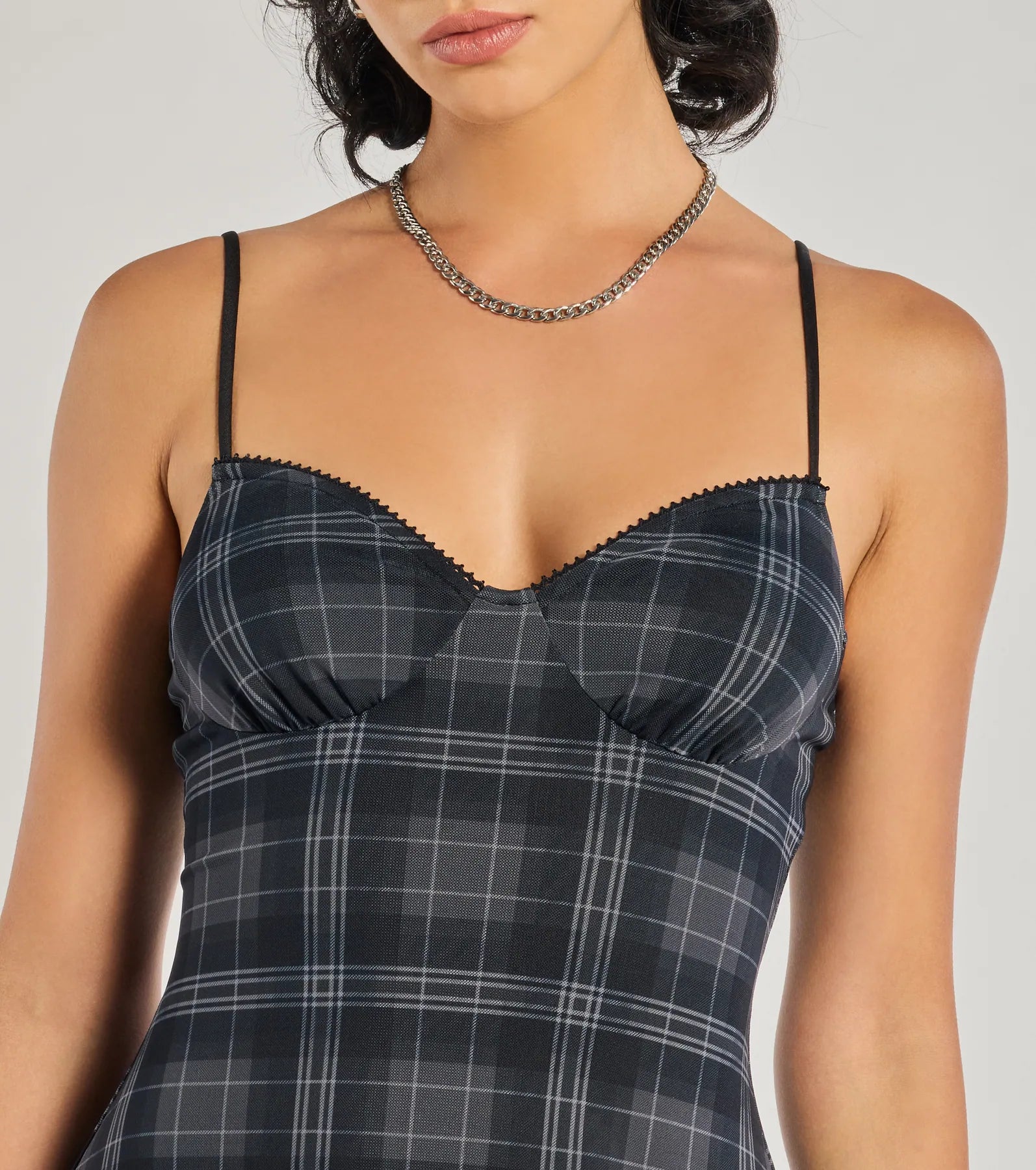 Plaid Mood Sleeveless A-Line Mini Dress