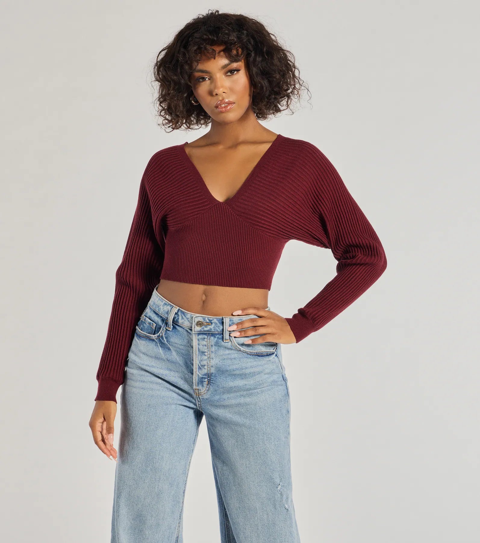 Feeling Cozy Ribbed Knit Long Sleeve Top