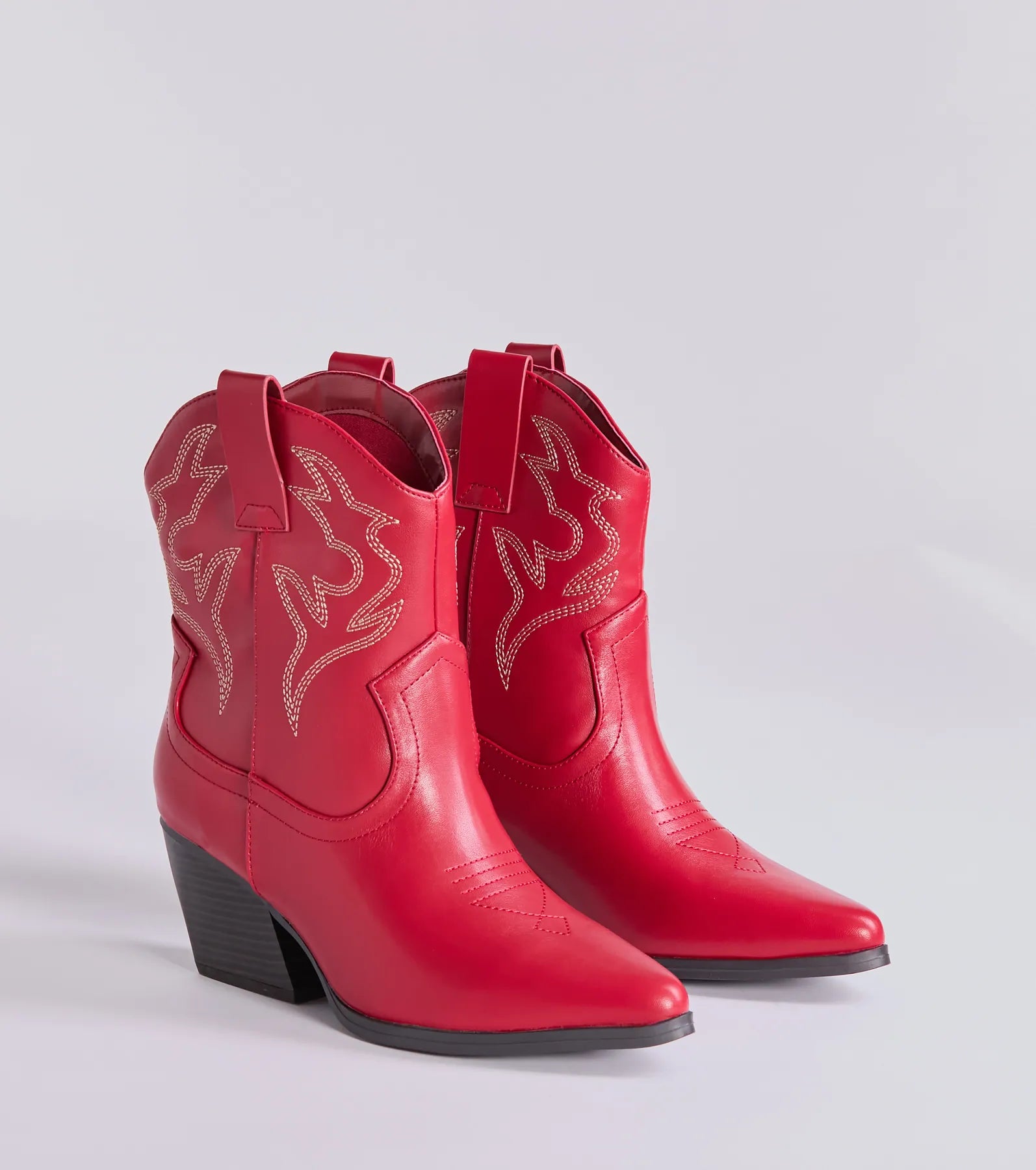 Pay A Visit Western Faux Leather Booties