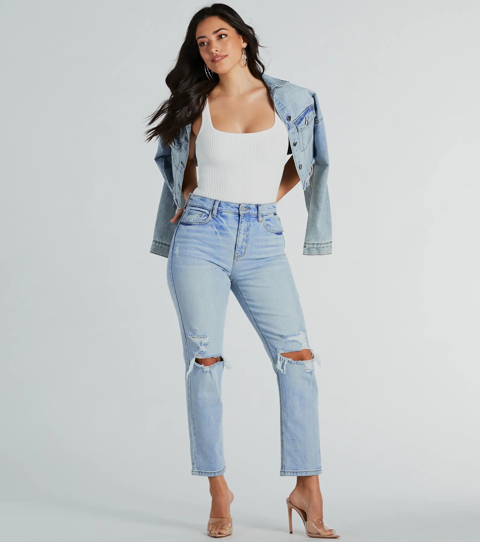 Love Your Look High-Rise Straight-Leg Denim Jeans