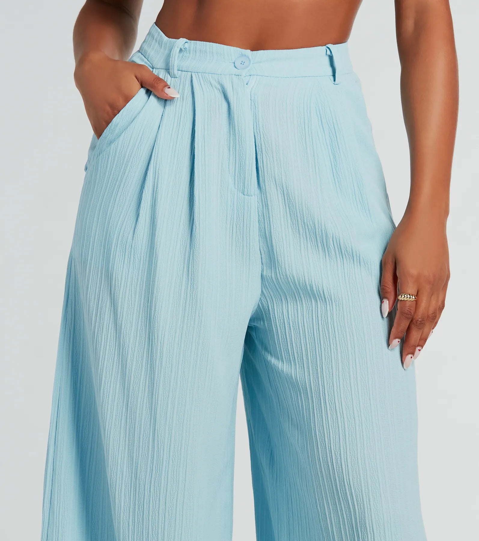 Endless Vacay High Rise Wide-Leg Trouser Pants