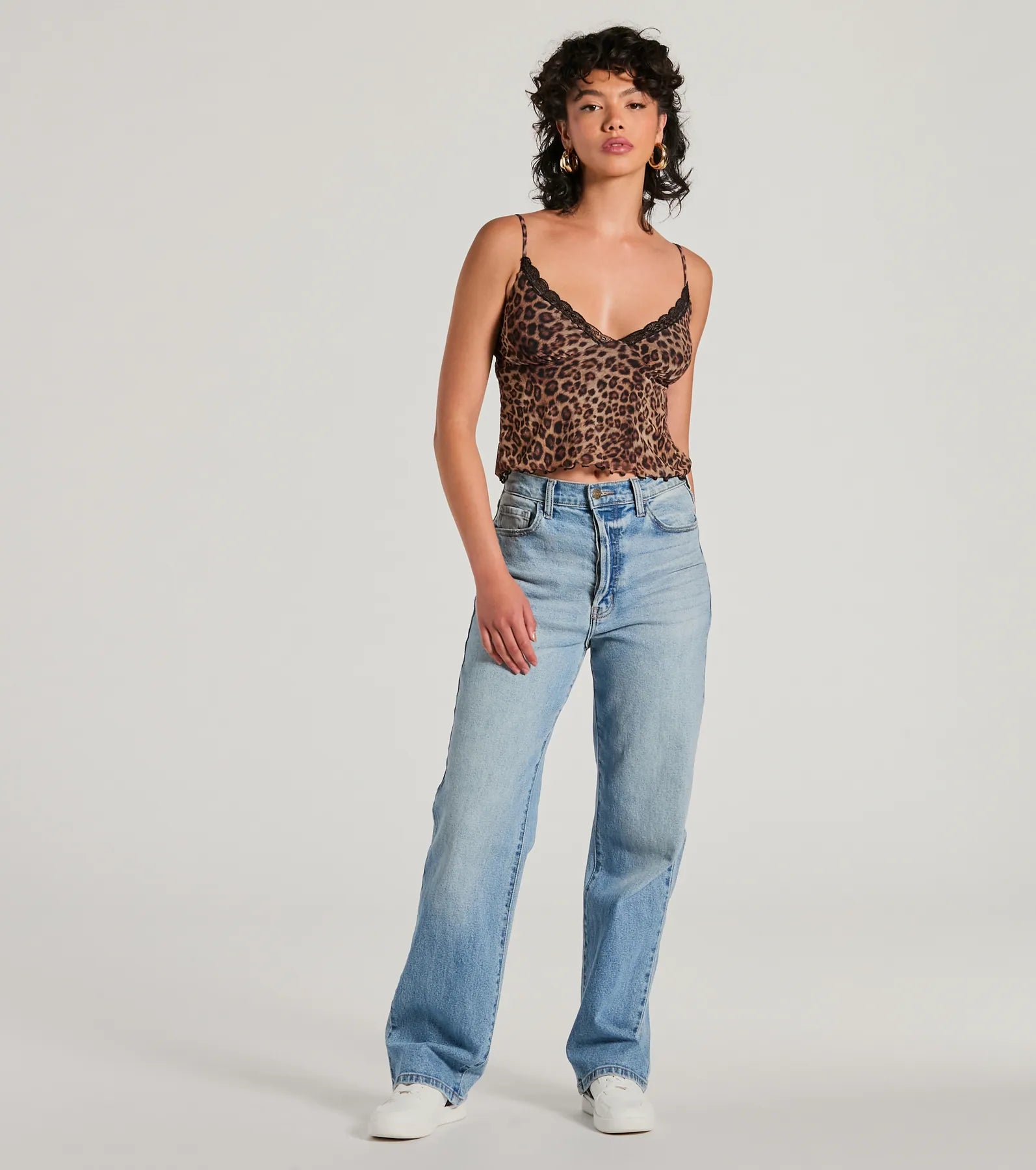 Purrfect Fit Leopard Print Mesh Top