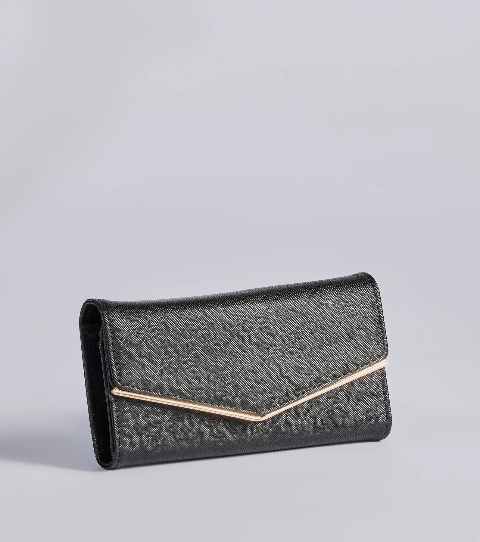 Classically Chic Faux Leather Envelope Wristlet