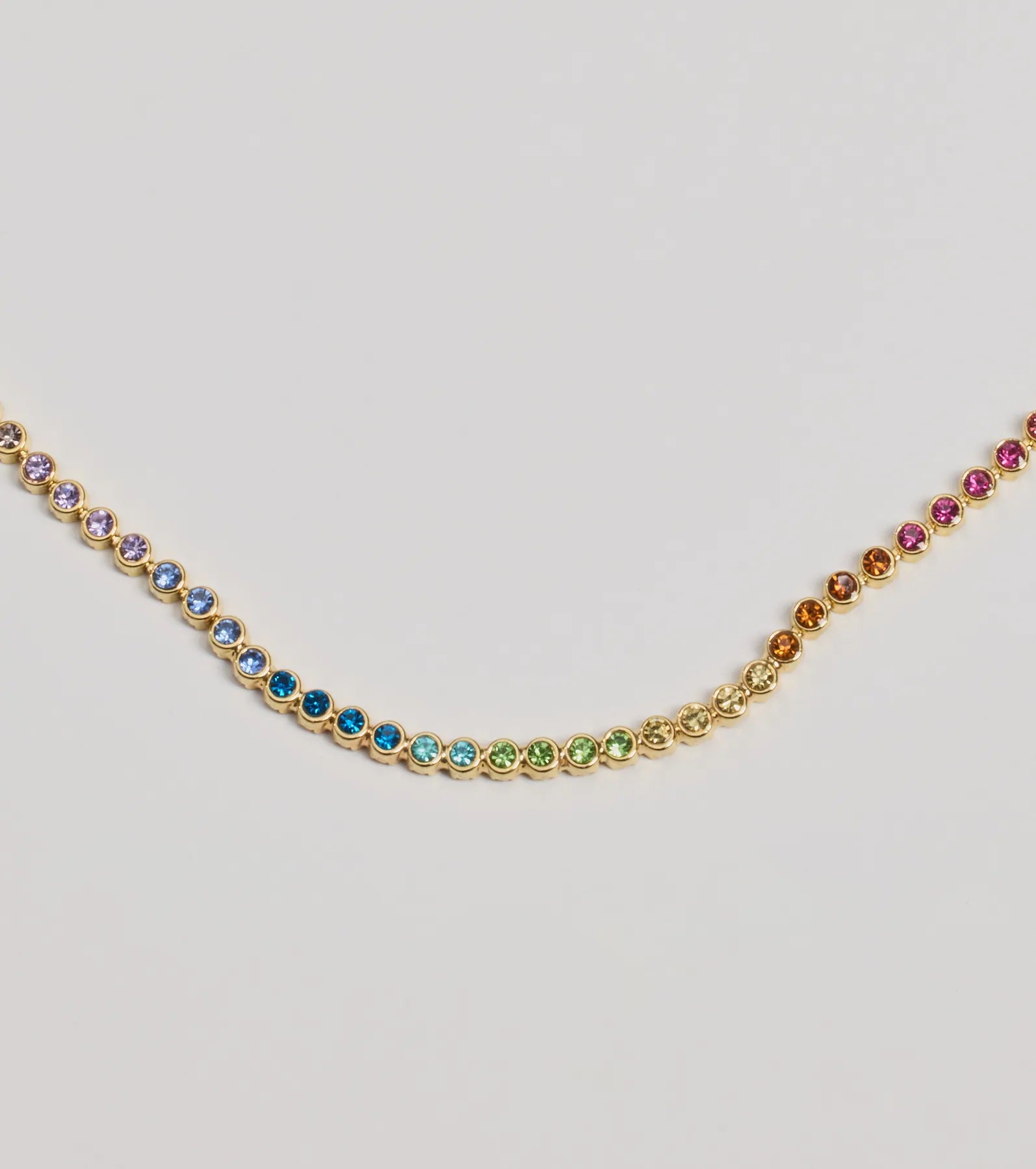 Vibrant Charm Multicolored Glass Gemstone Necklace