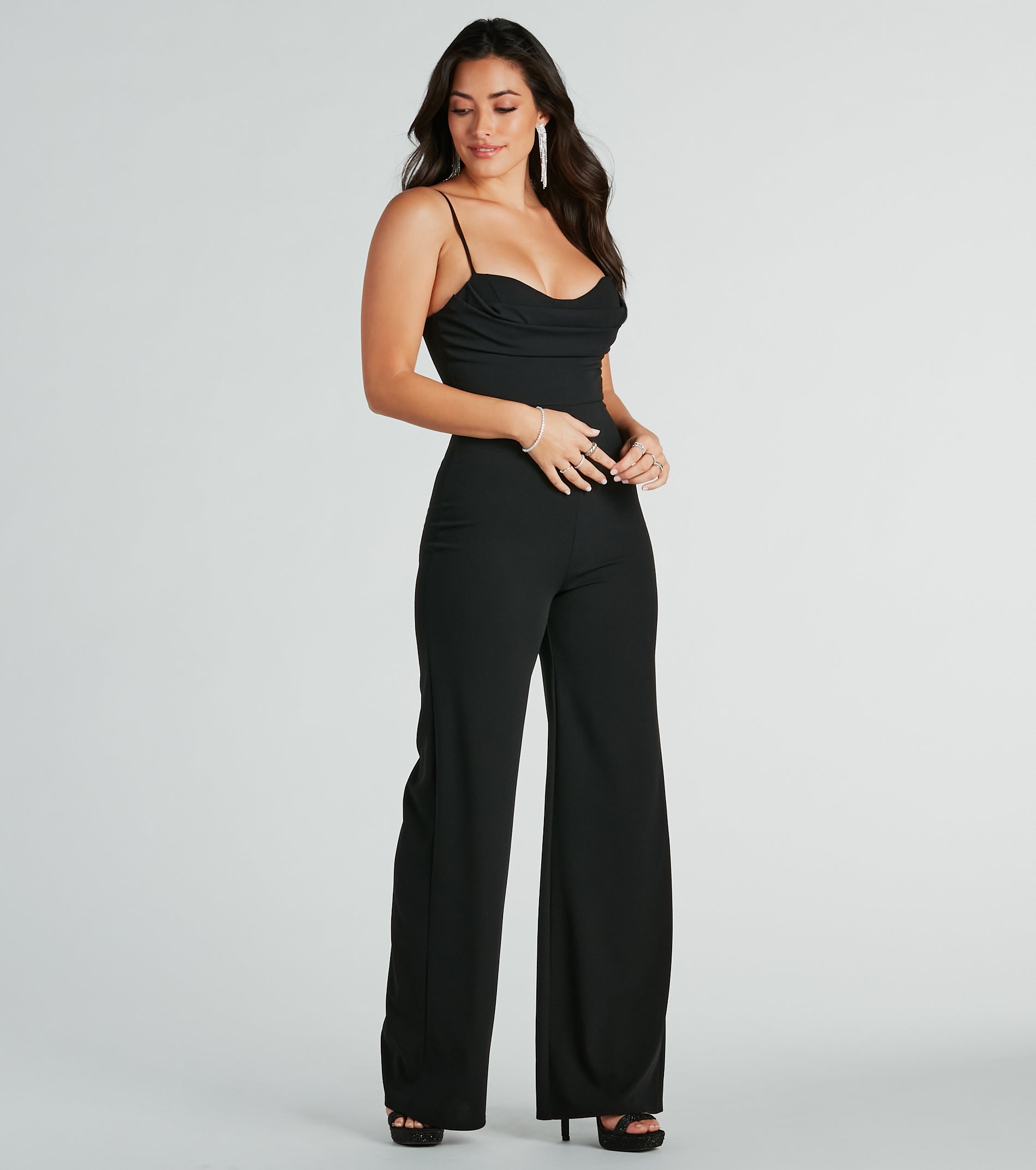 Effortless Moments Crepe Wide-Leg Jumpsuit