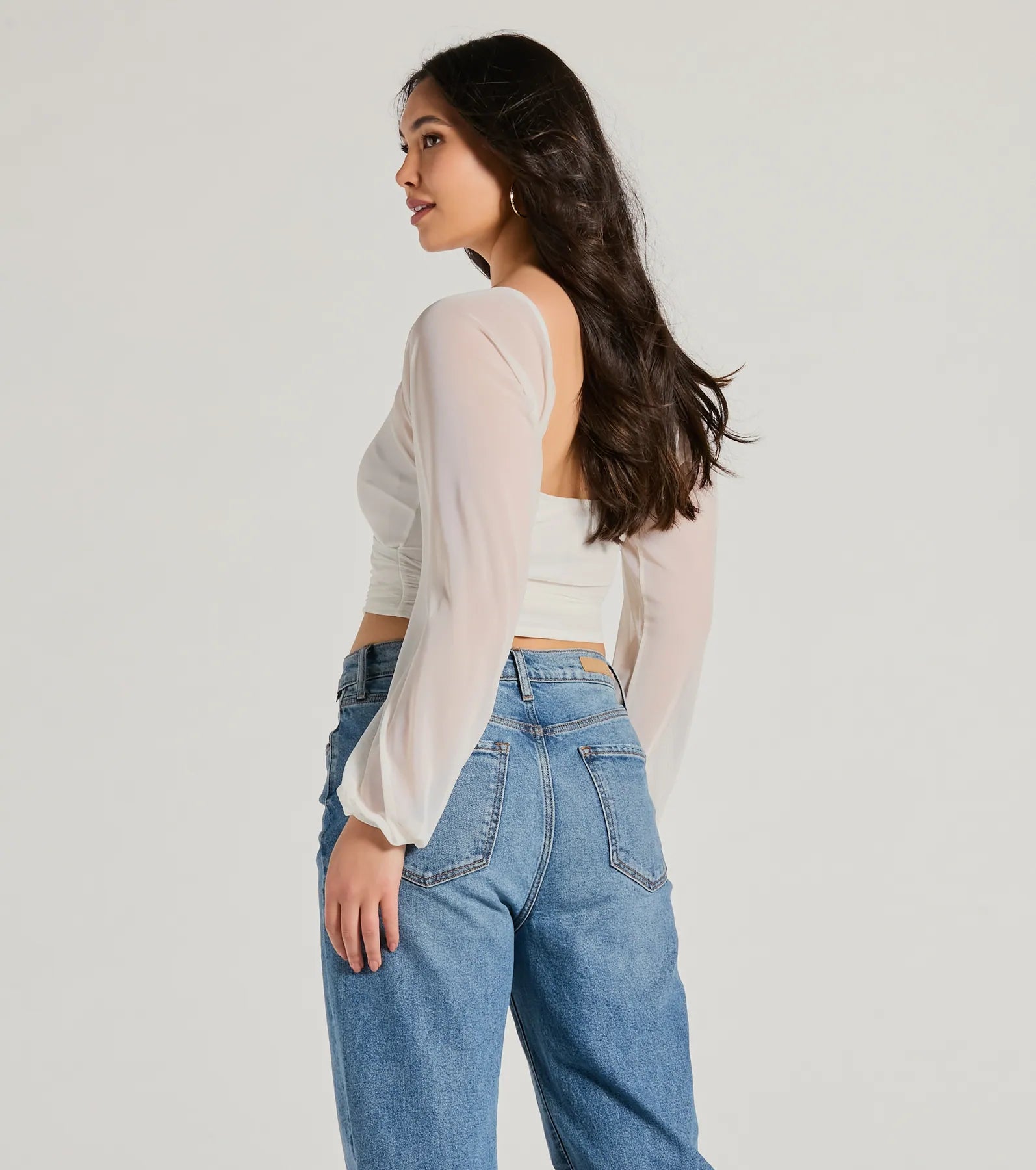 Ahead Of The Trend Surplice V-Neck Crop Top