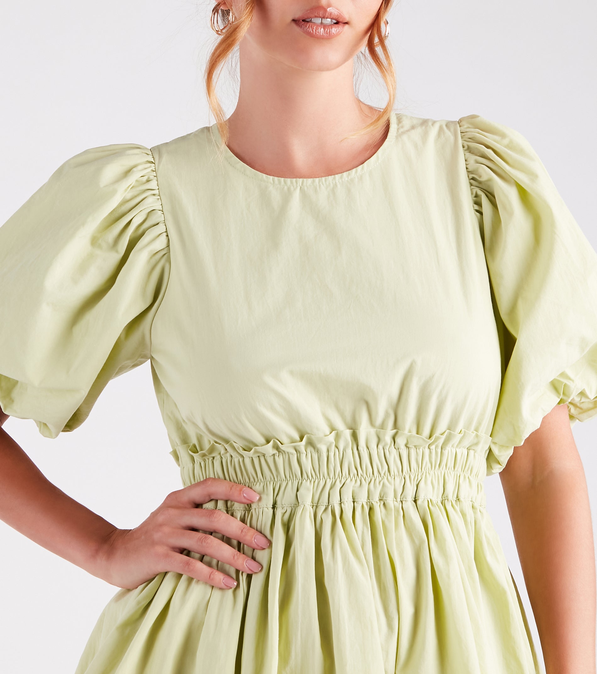 Summer Breeze Ruffled Cotton Skater Dress