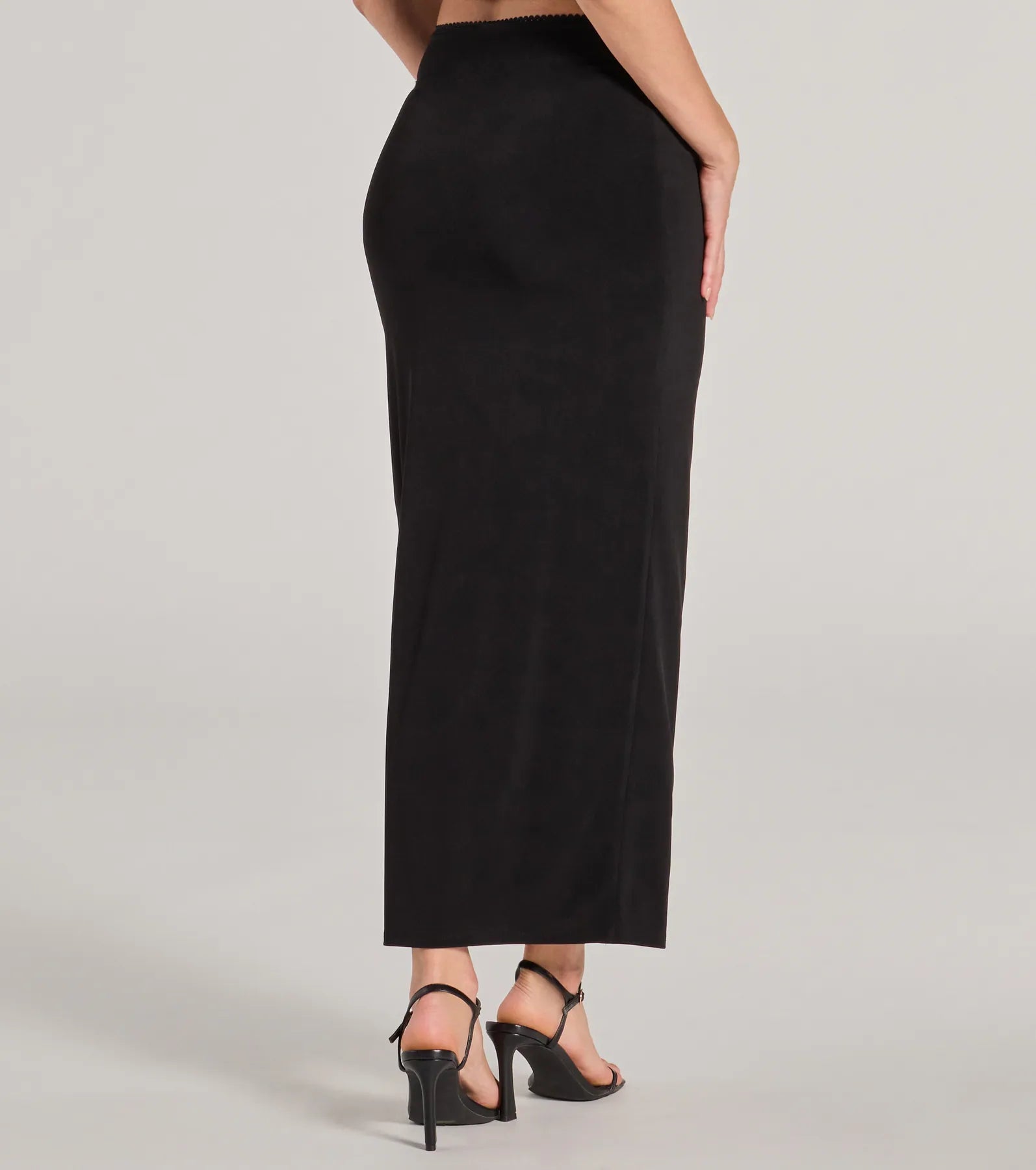 Effortless Sleekness High Rise Slit Maxi Skirt