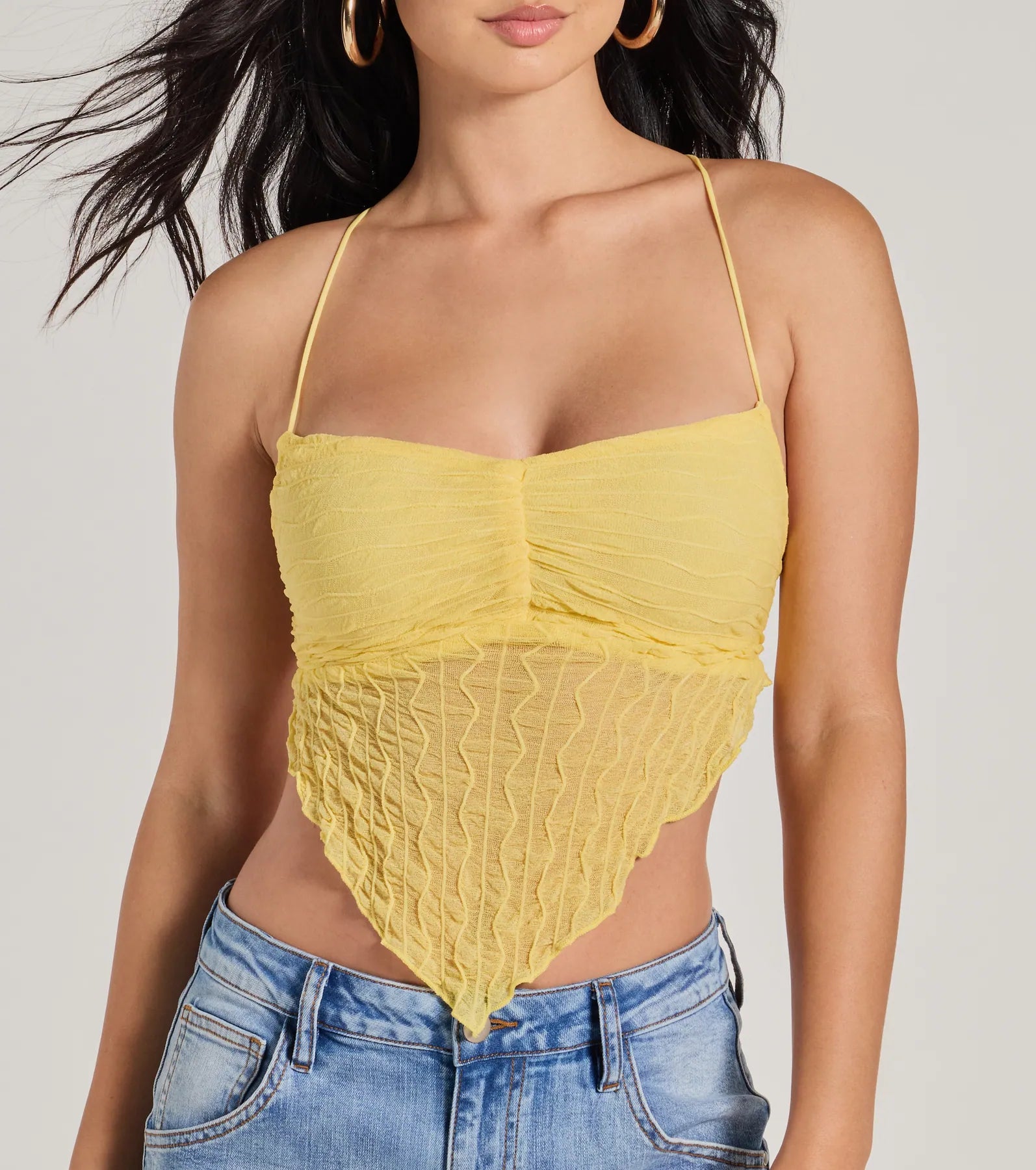 Cute Impulse Strappy Open Back Crop Top