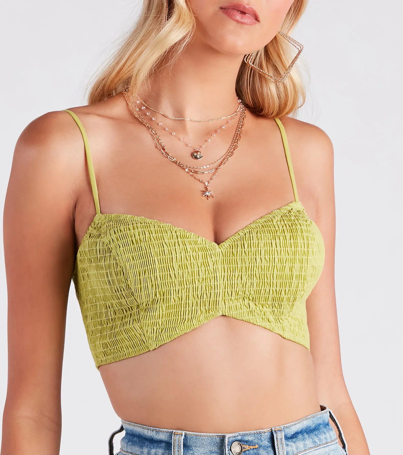 Beachside Beauty Smocked Bra Top