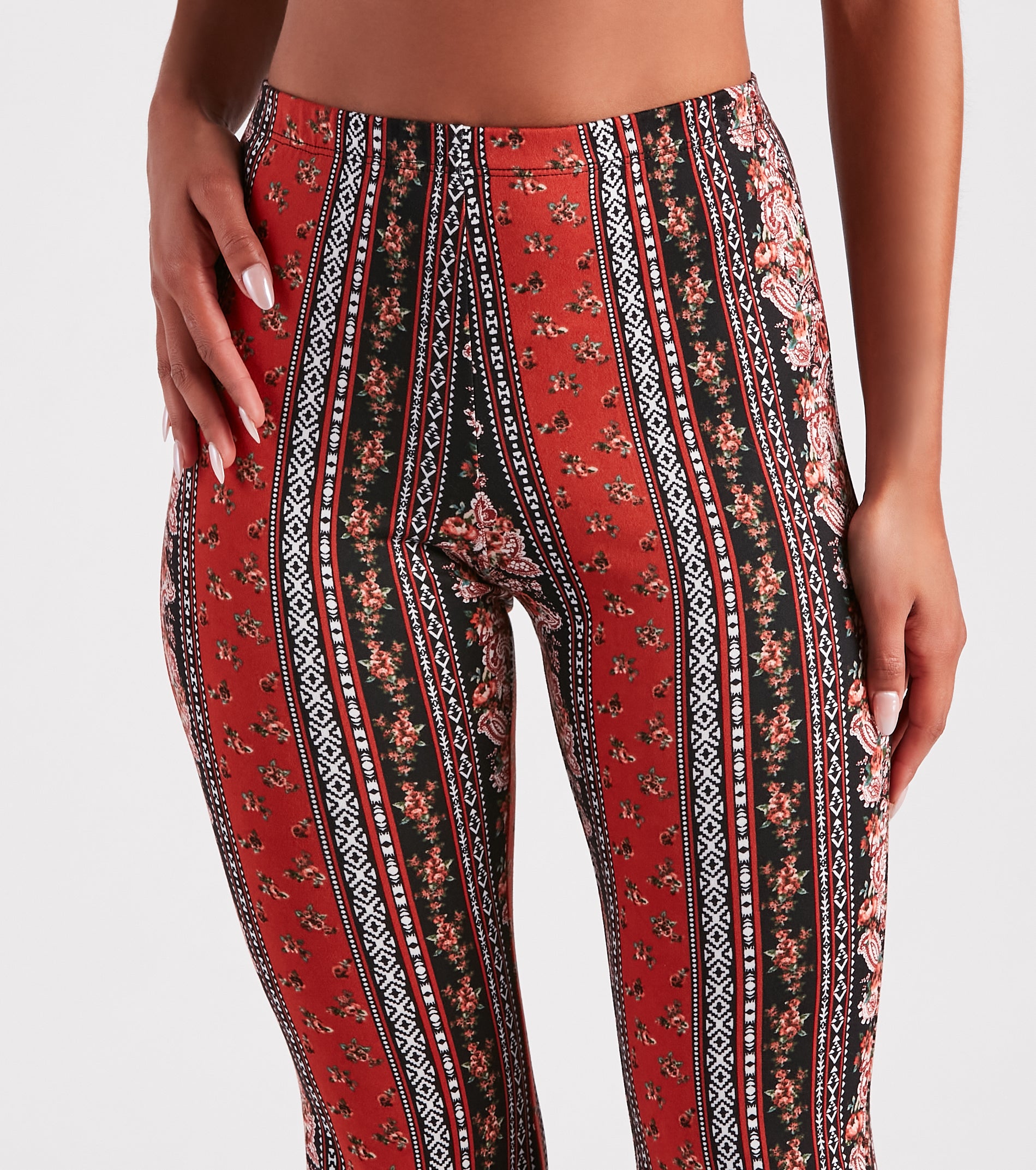 Fun And Free Boho High-Rise Flare Pants