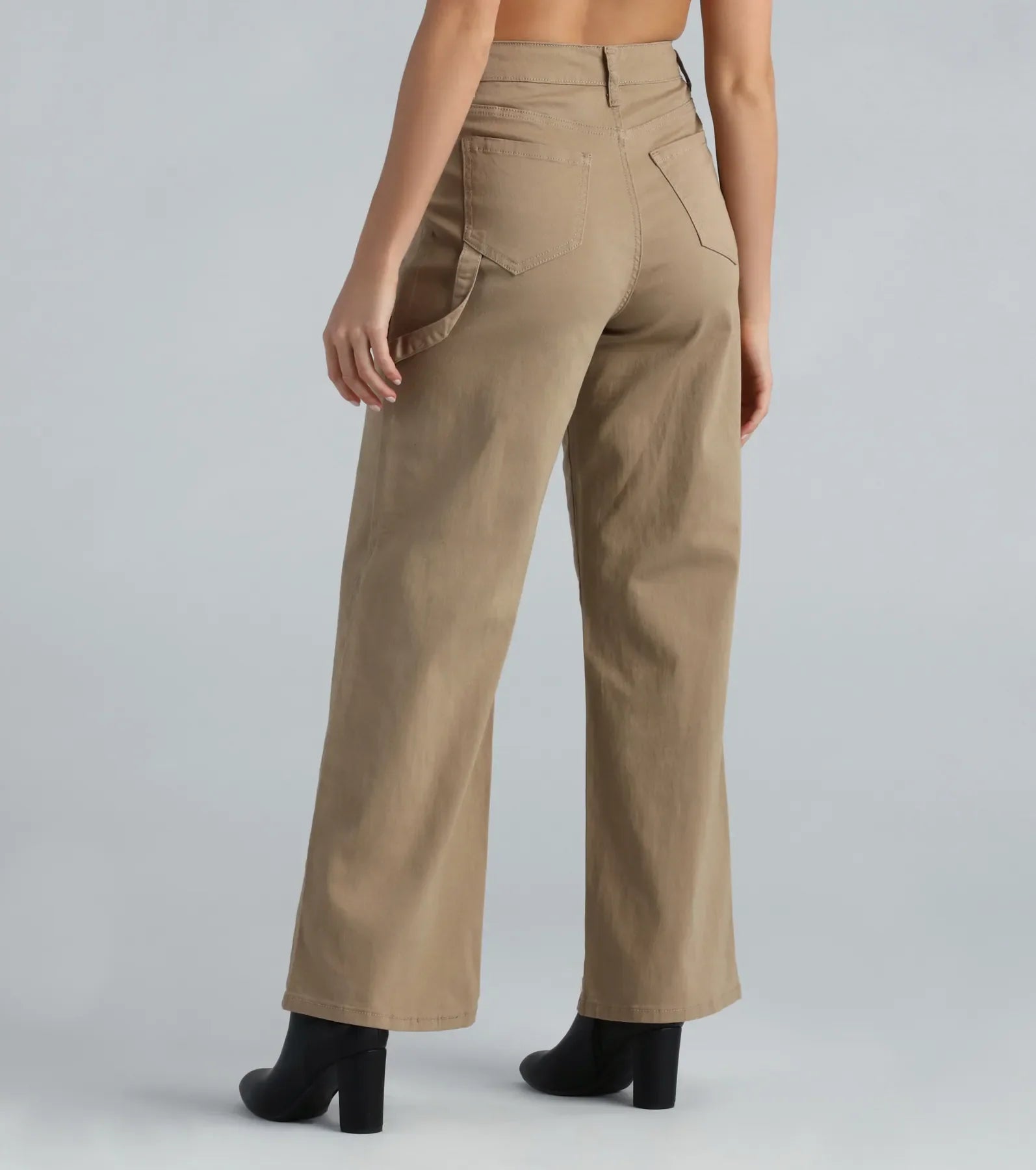 High-Rise Wide-Leg Carpenter Pants