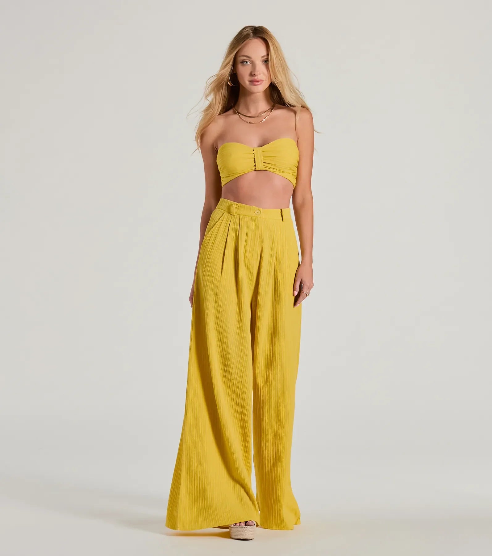 Endless Vacay Strapless Tube Crop Top