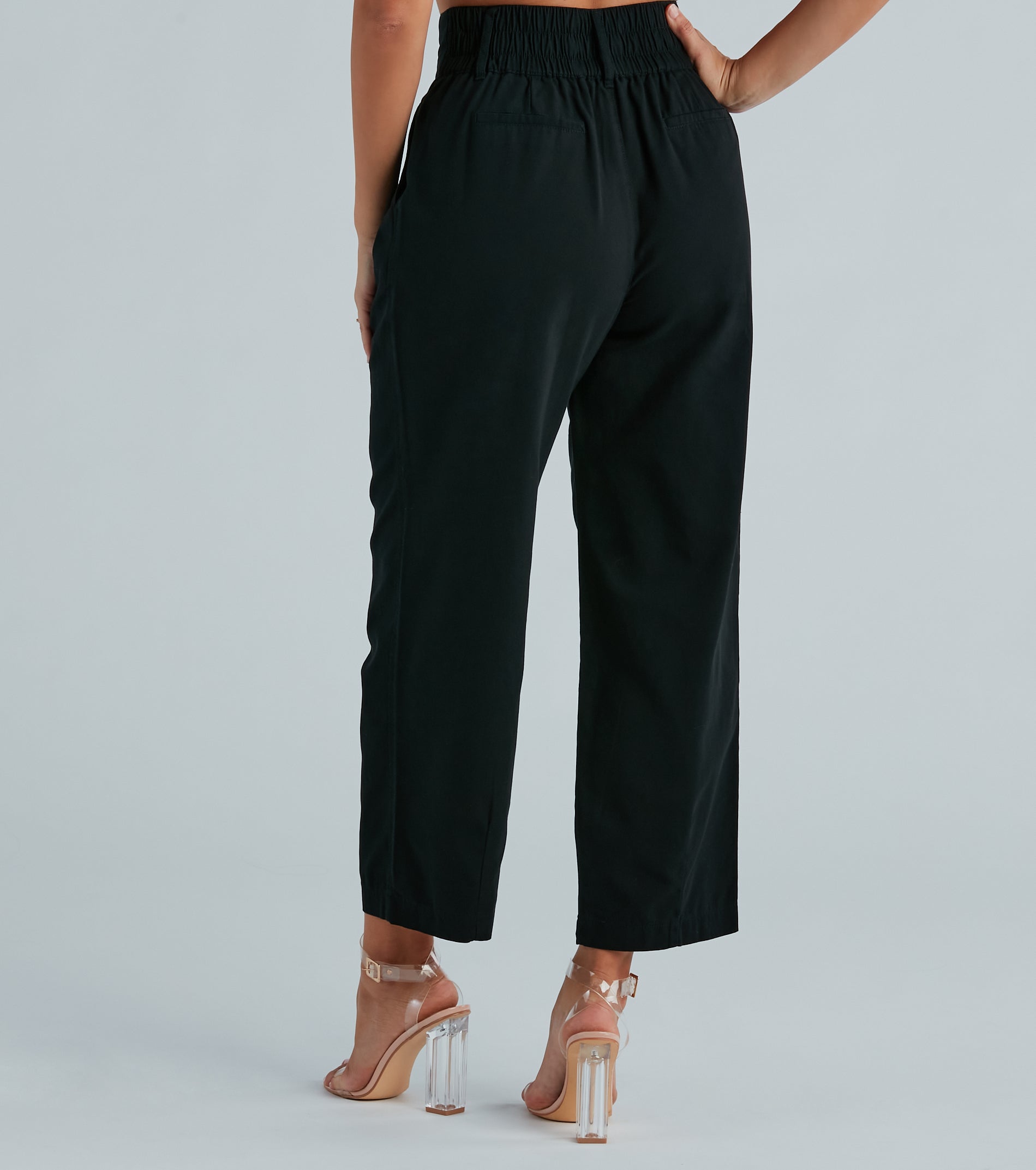 Effortless Ease Wide-Leg Canvas Trouser Pants