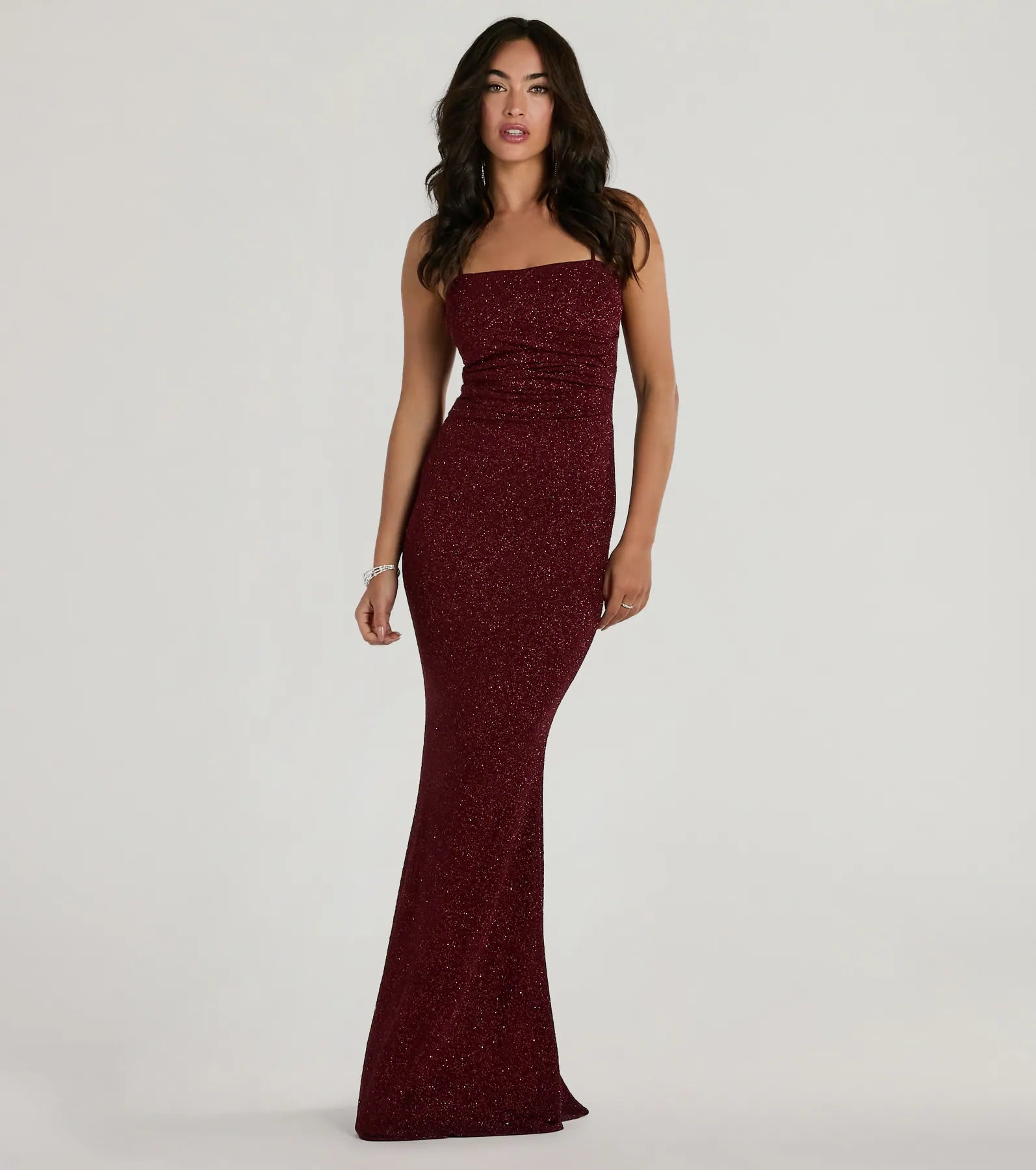 Wendy Sleeveless Mermaid Glitter Formal Dress