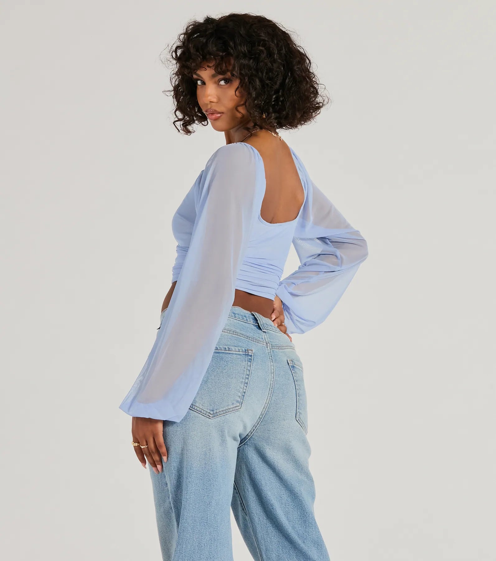 Ahead Of The Trend Surplice V-Neck Crop Top