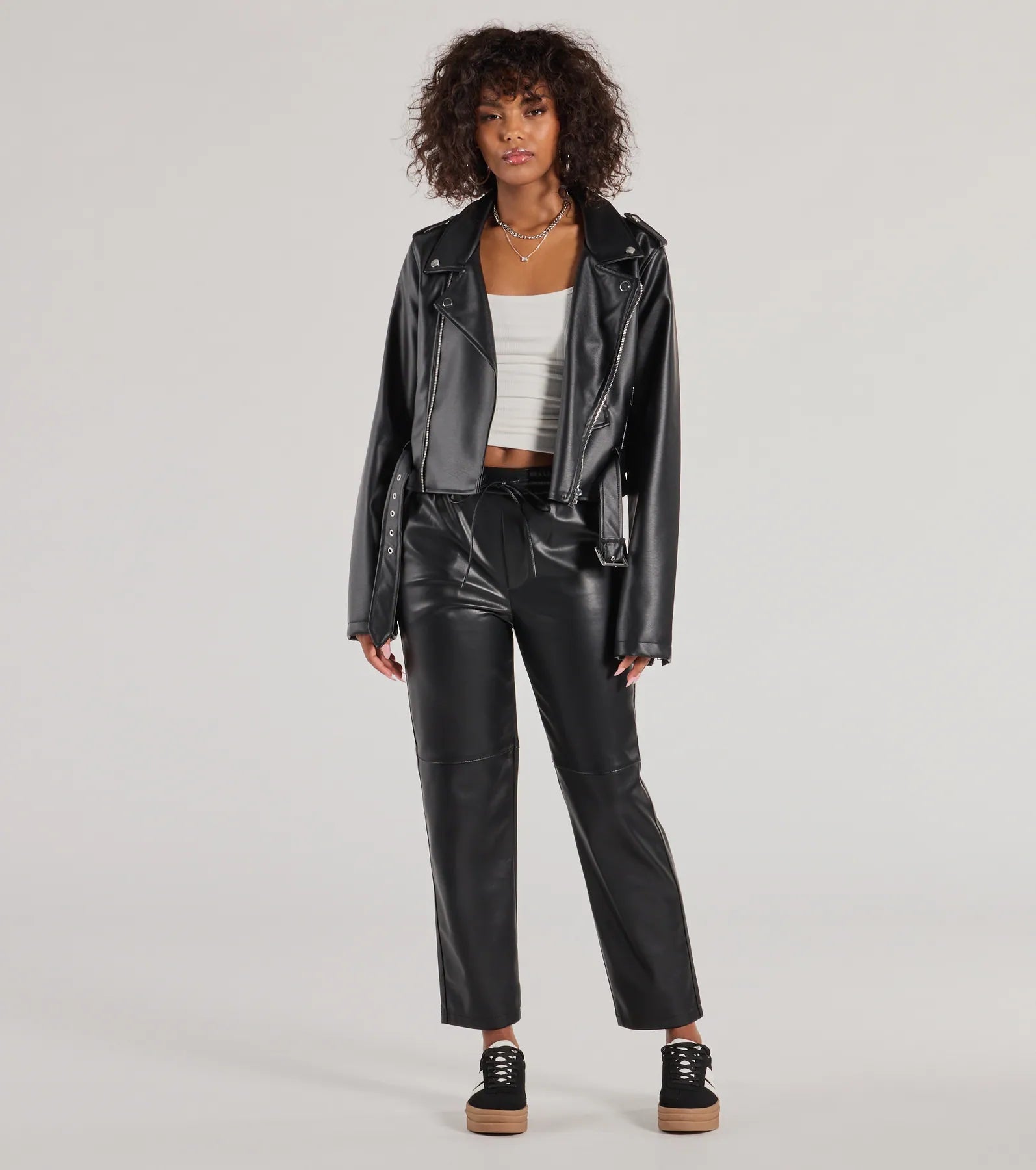 Rebel Chic Faux Leather Pants