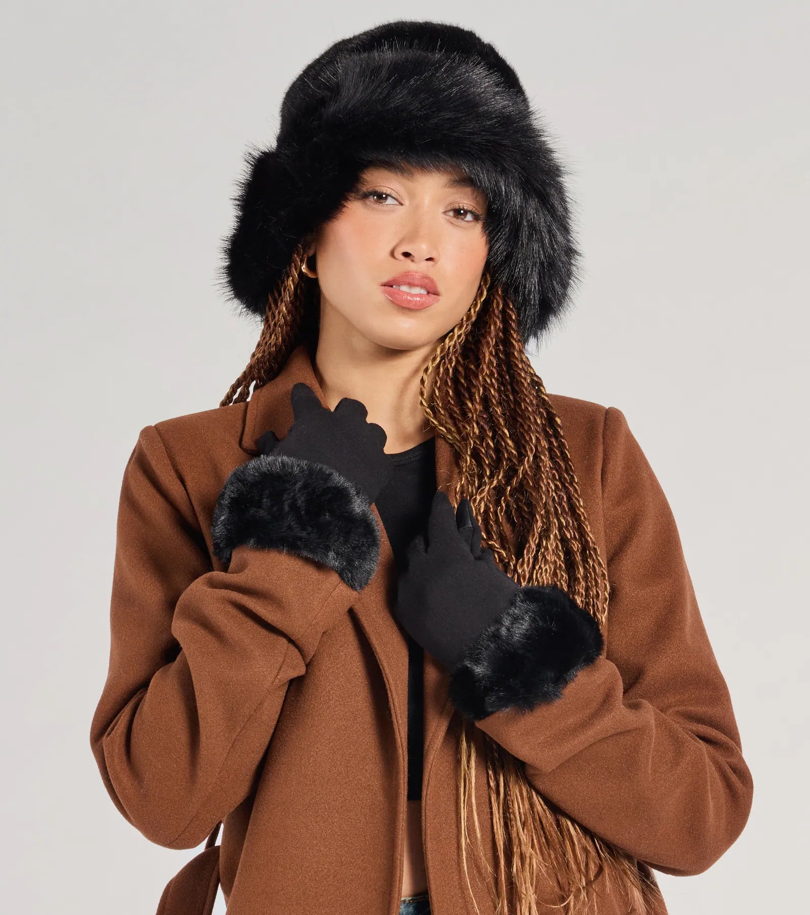 Luxe In The Chill Faux Fur Bucket Hat