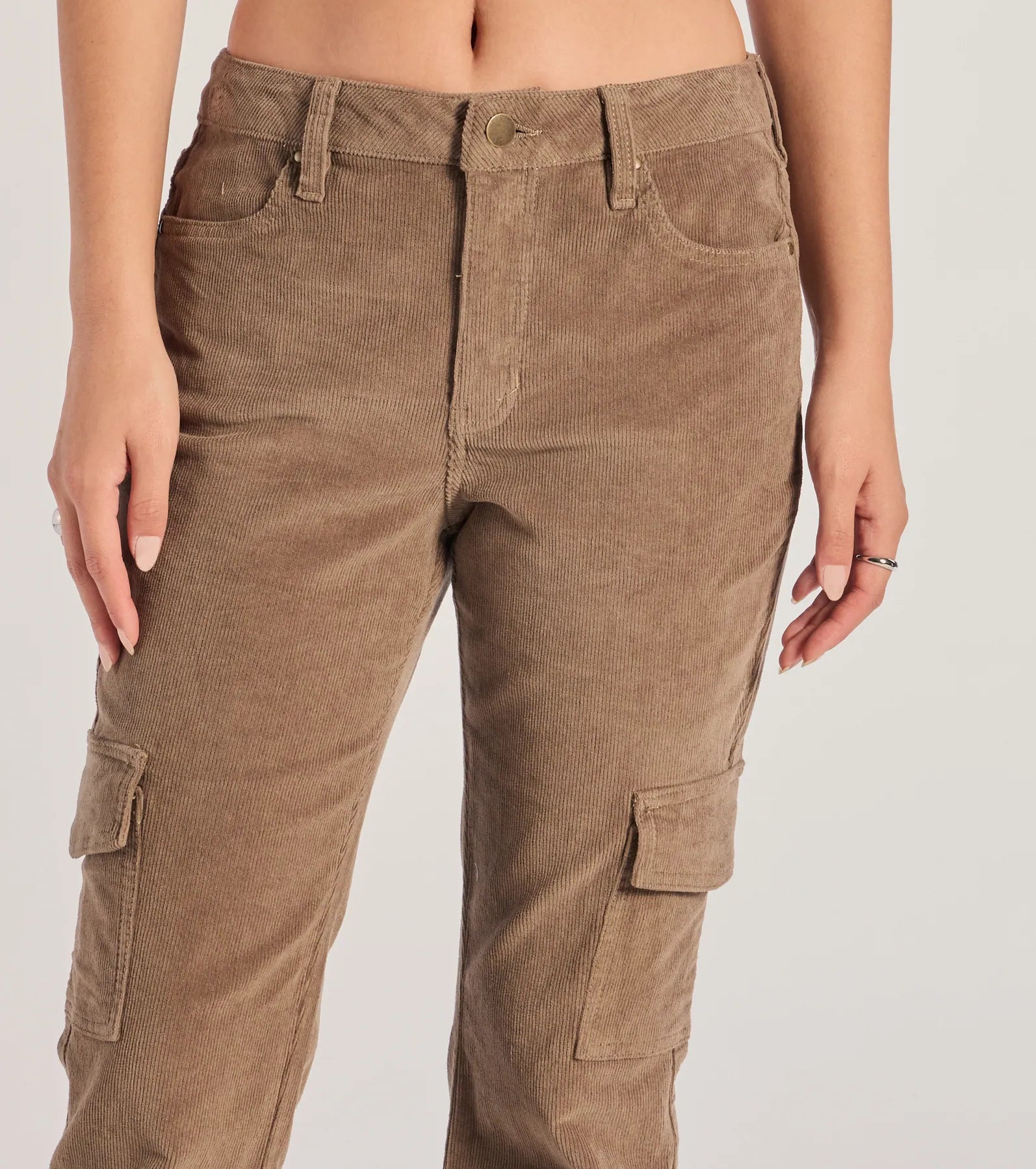 Effortless And Cool Corduroy Cargo Flare Pants