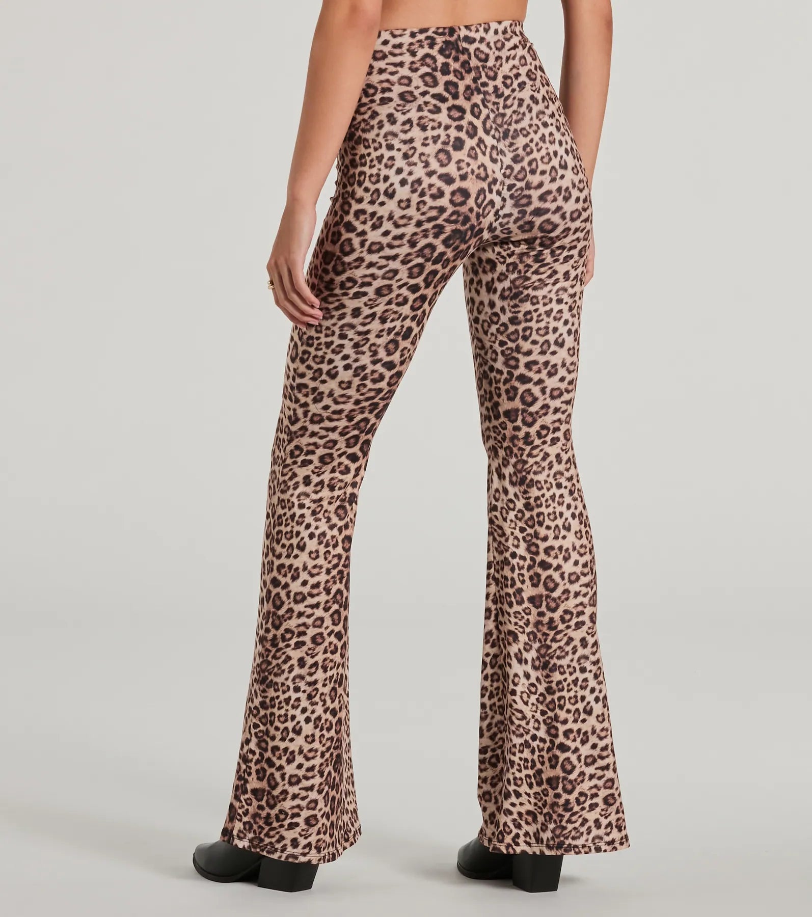 Walk On The Wild Side High Rise Leopard Flare Pants