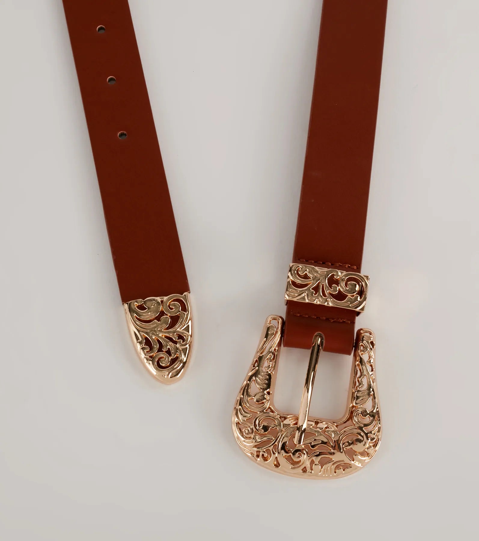 Let's Ride Western Faux Leather Belt