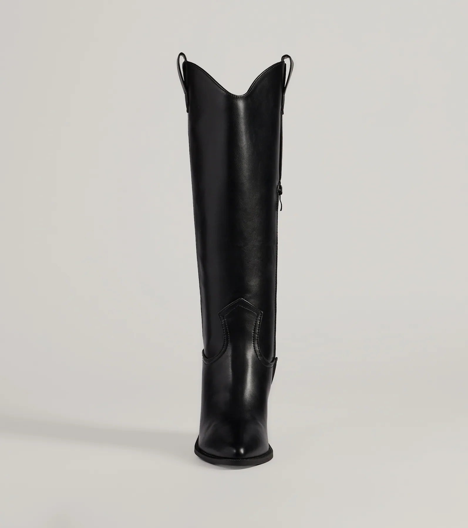 Western Sleek Knee-High Block Heel Boots