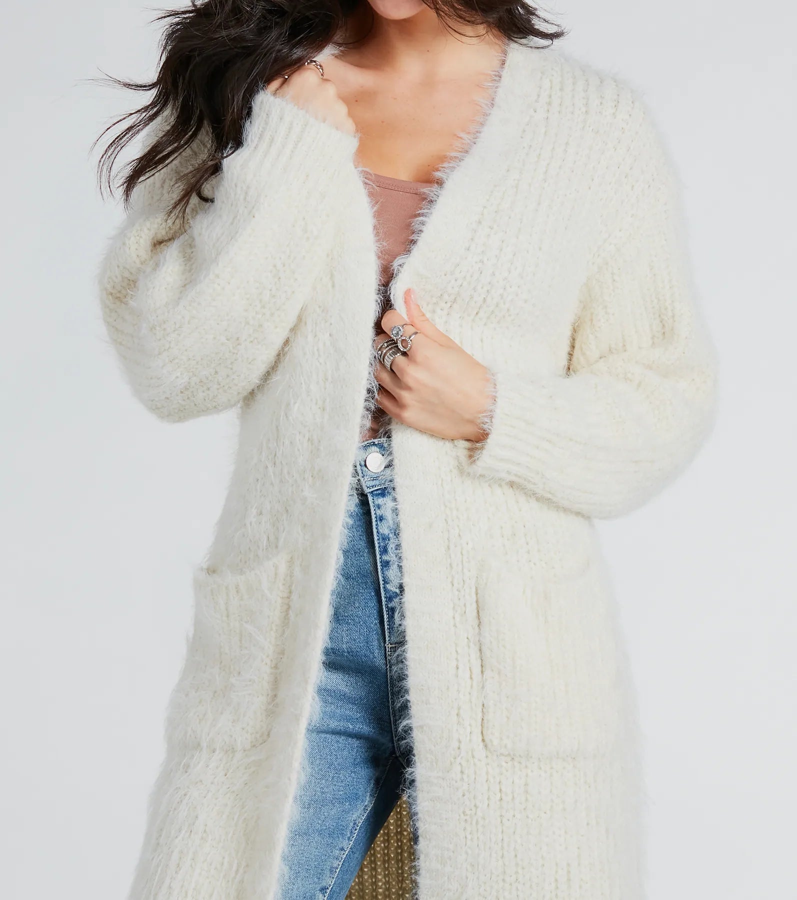 Cozy Touch Eyelash Knit Duster Cardigan