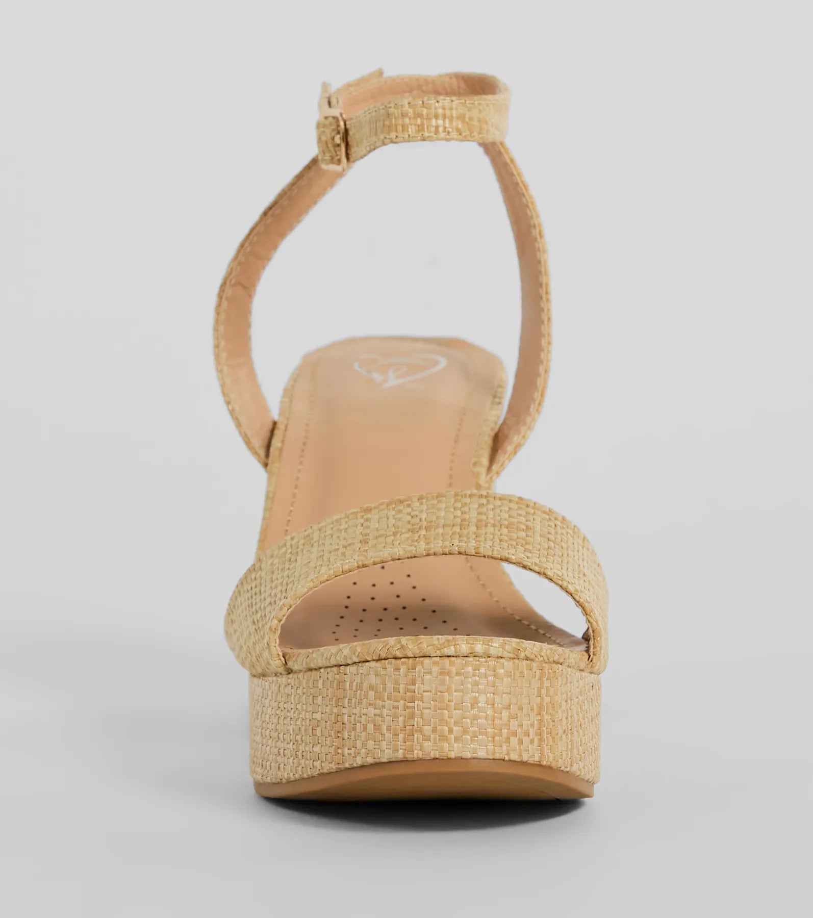 Boho Chic Straw Platform Block Heels