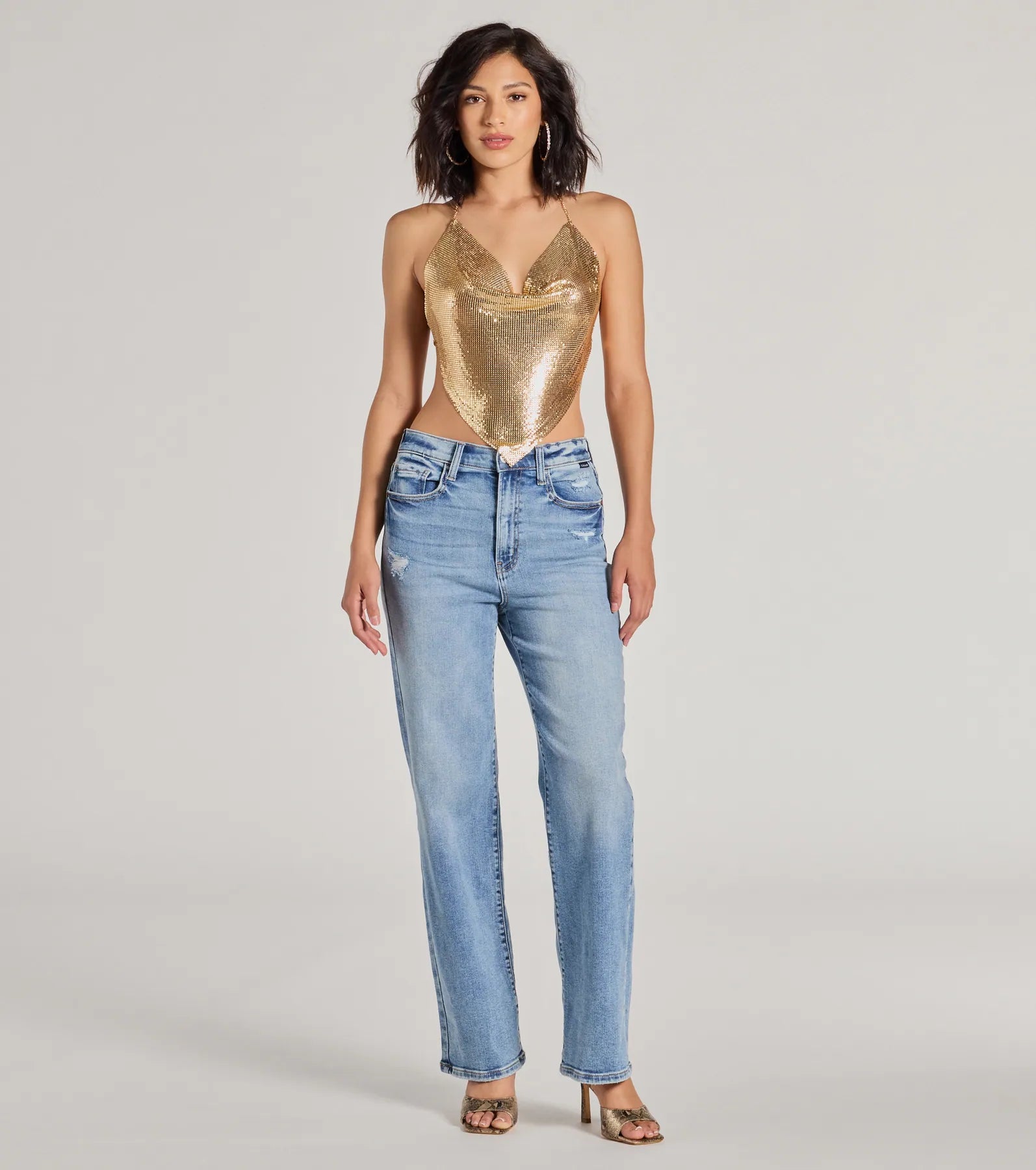 Basic Vibes High-Rise Straight-Leg Denim Jeans