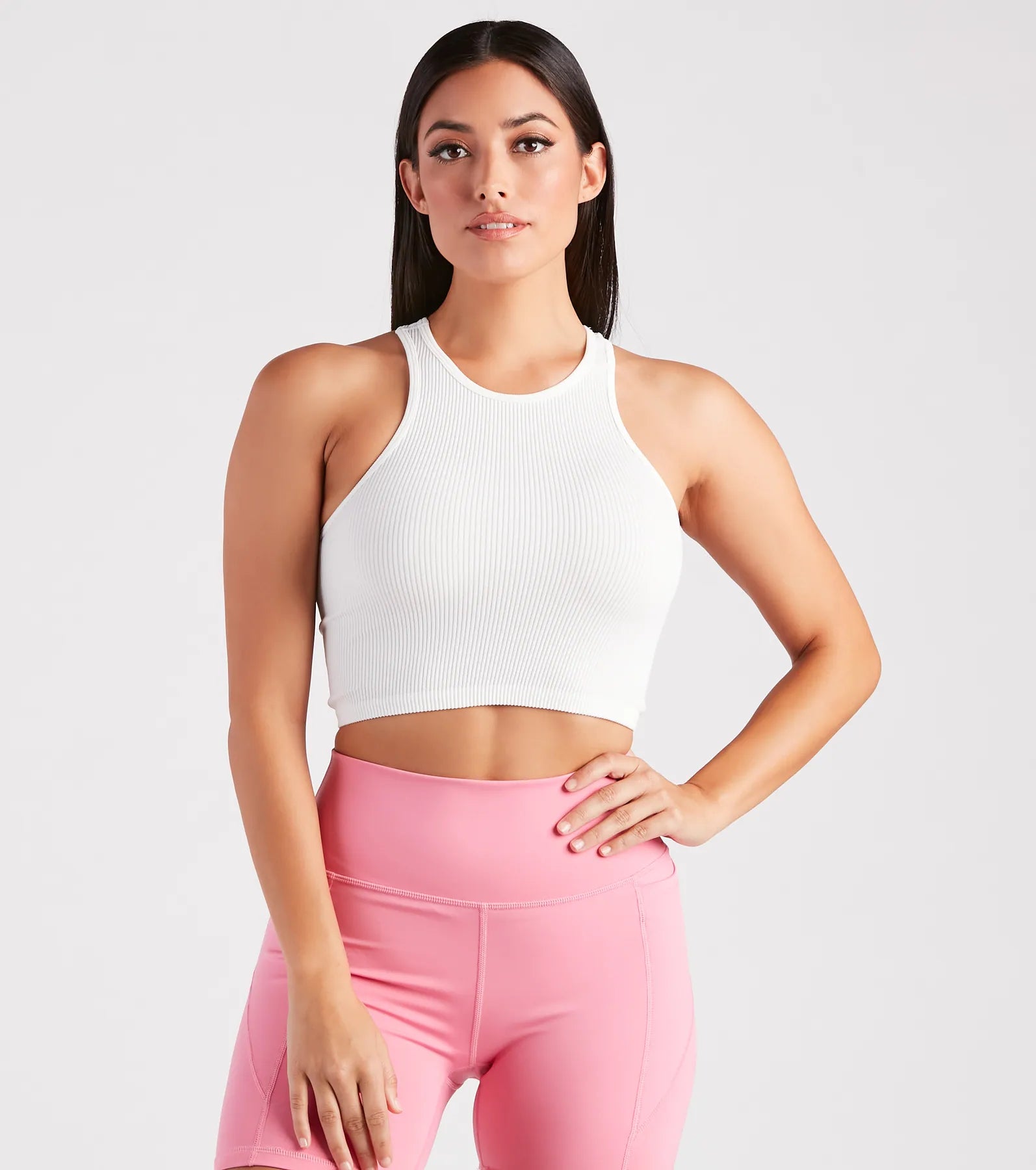 Keep It Casual Seamless Halter Tank Top