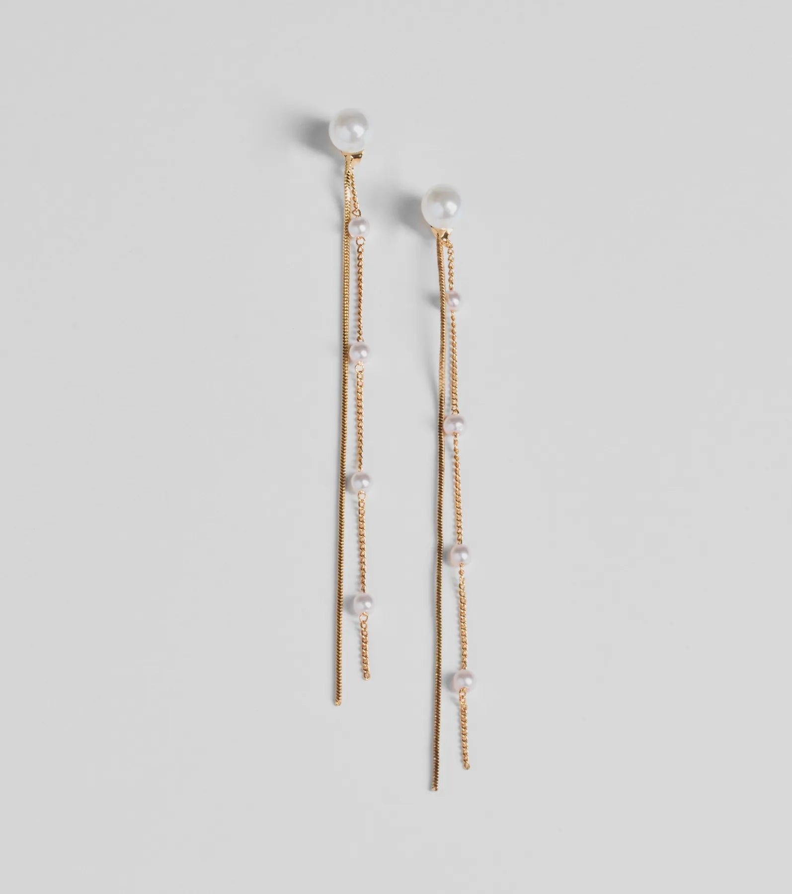 Effortless Glam Pearl Front-To-Back Linear Earrings