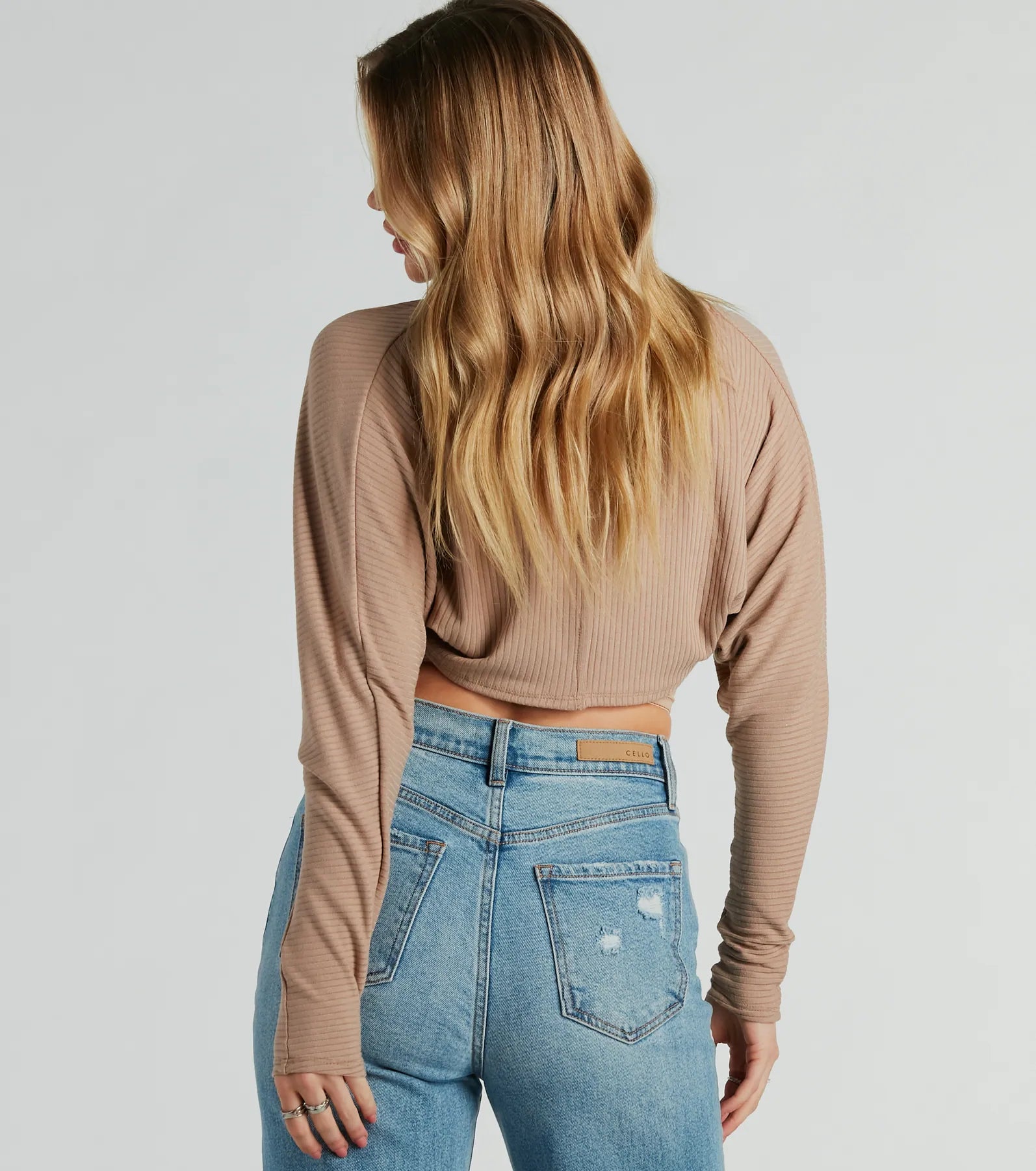 She's The Main Rib Knit Slouchy Bolero