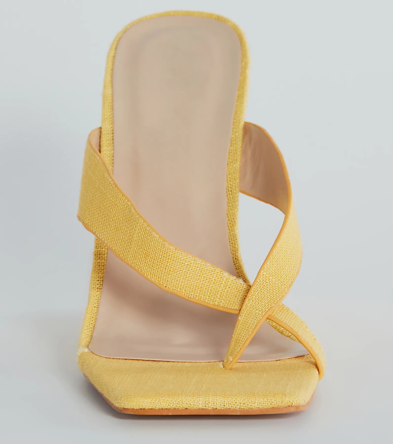 Summer Muse Linen Thong Wedges