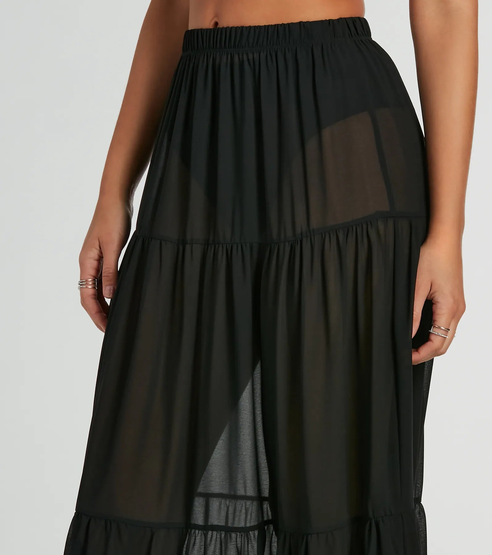 Sittin' Pretty Tiered Chiffon Maxi Skirt