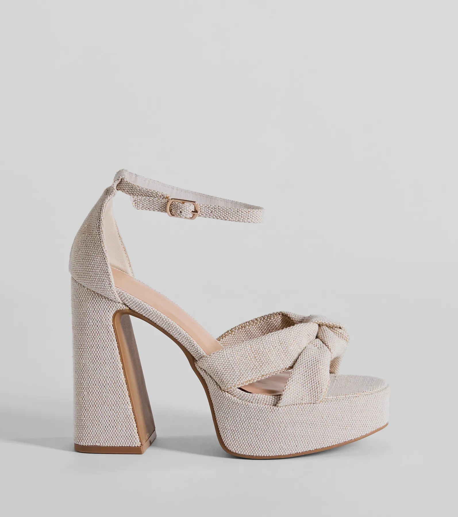 Sunset Drinks Platform Block Heels