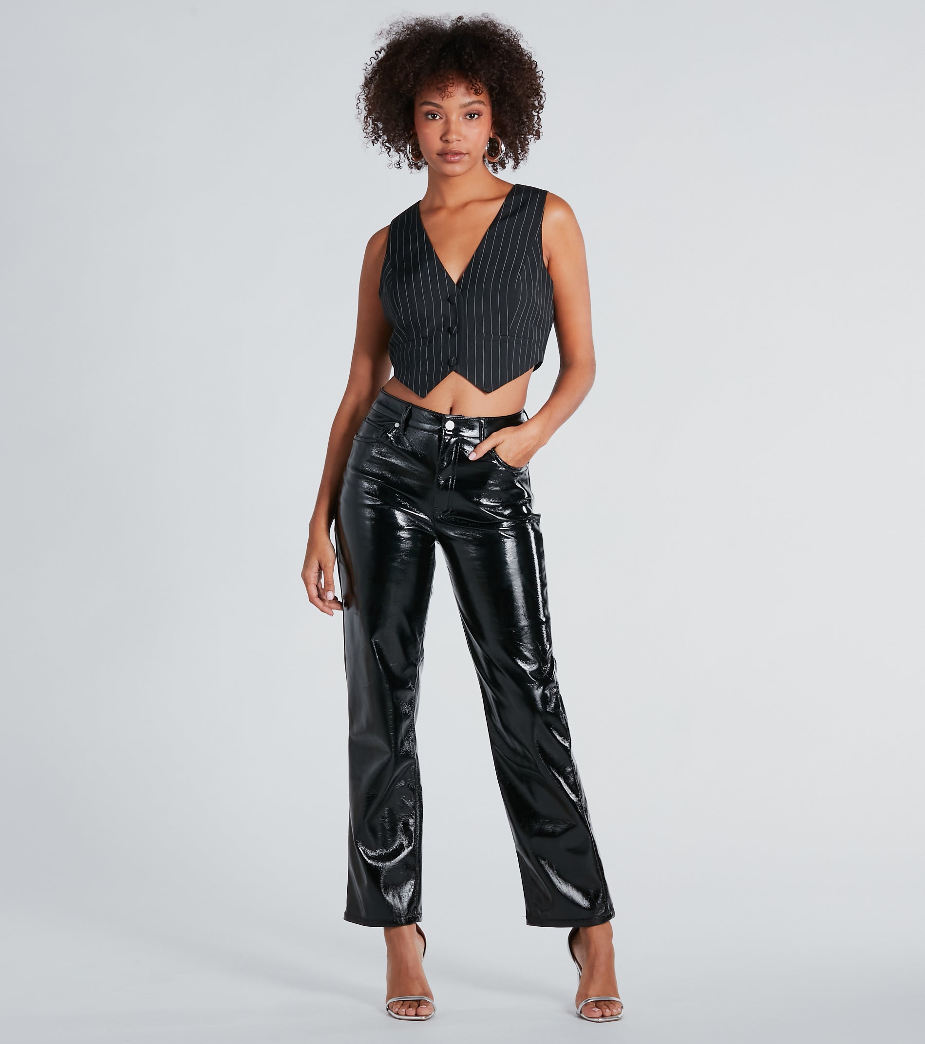 Effortless Edge Faux Leather Straight-Leg Pants