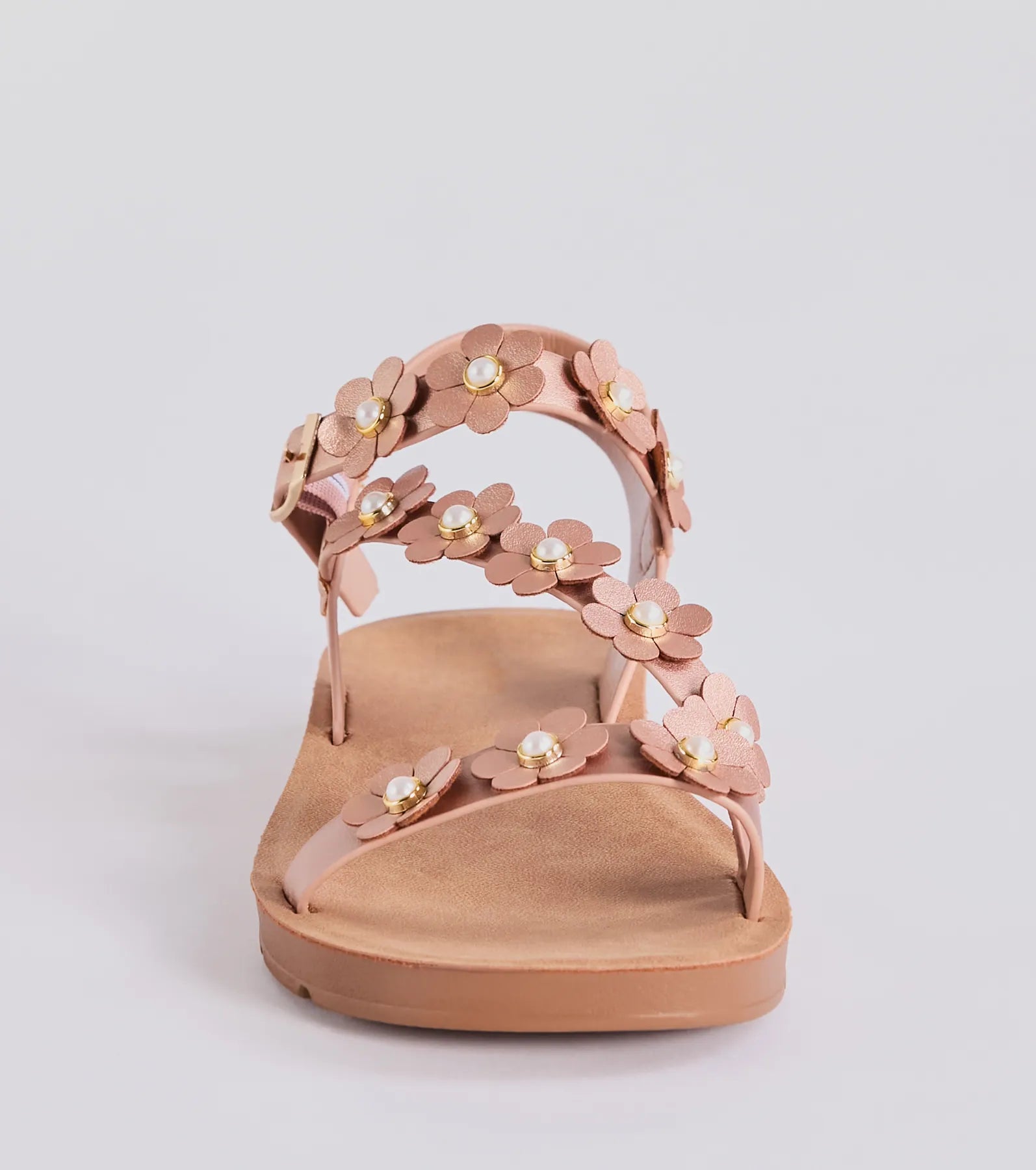 Floral Cutie Strappy Faux Leather Sandals