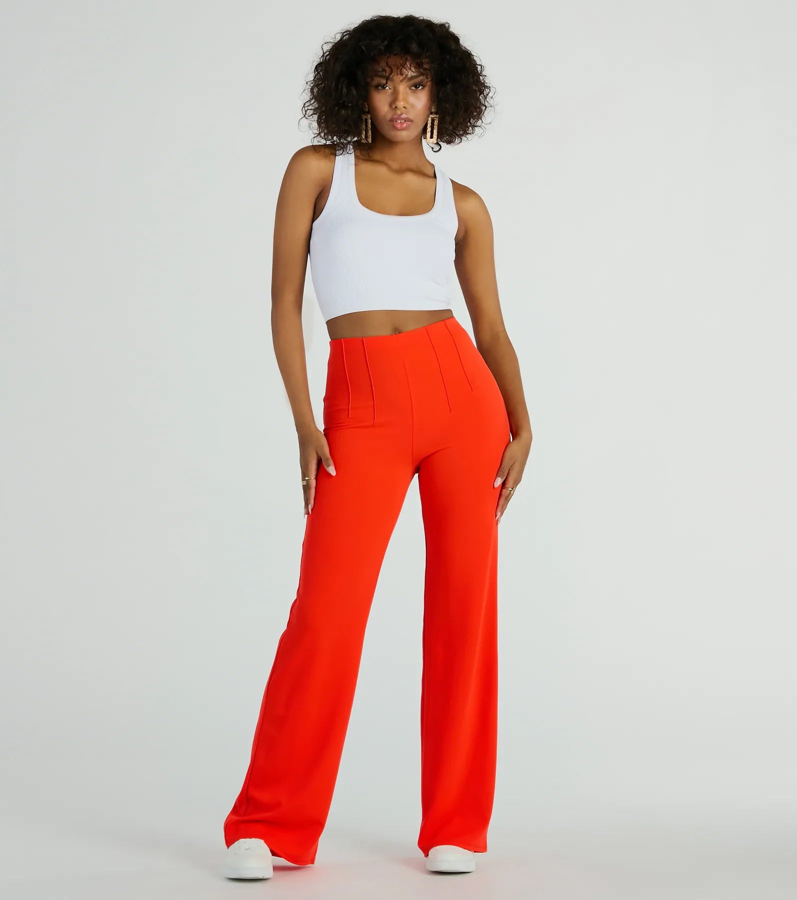 Nine To Five Straight-Leg Crepe Trouser Pants