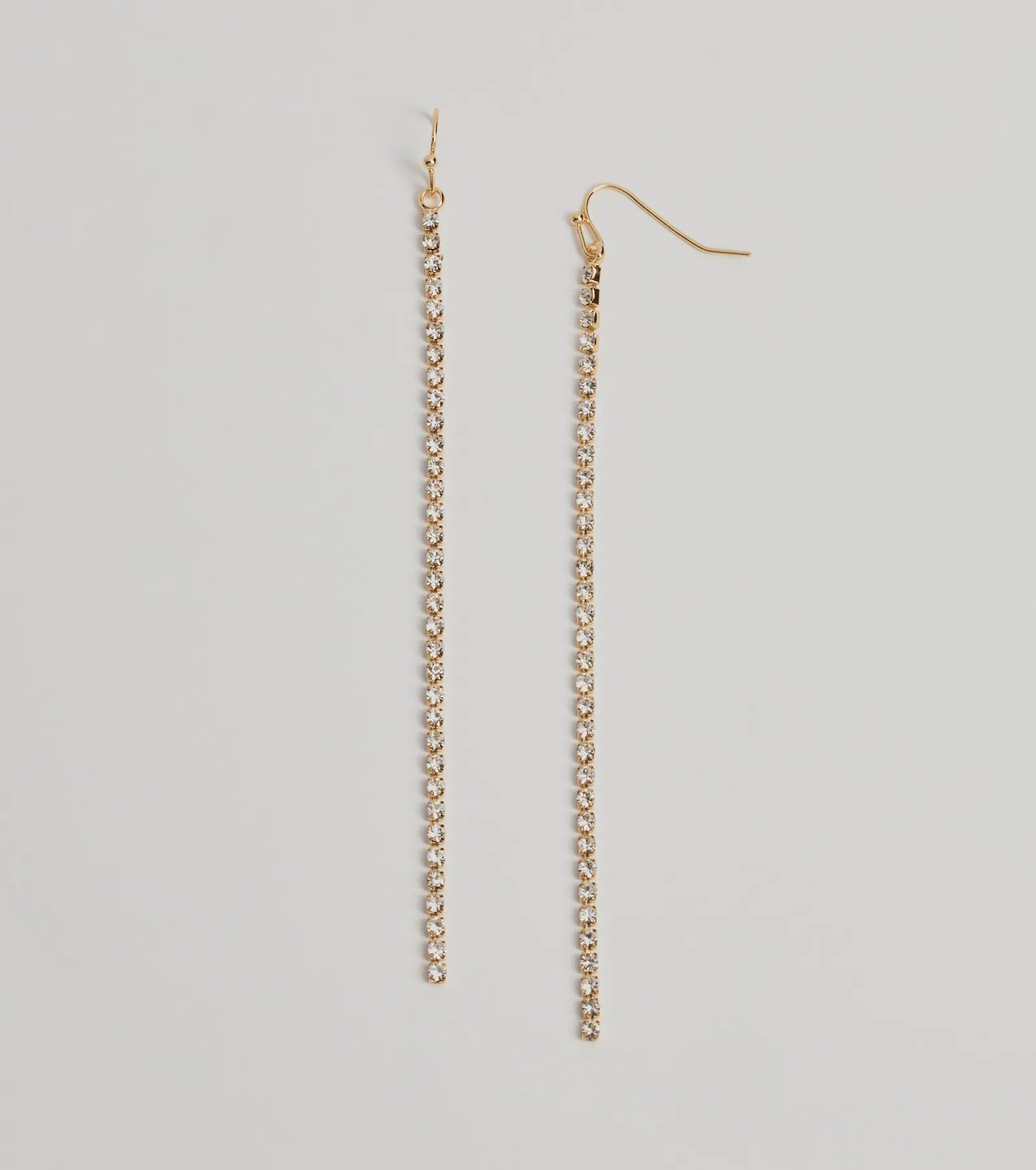 Endless Glam Linear Rhinestone Earrings