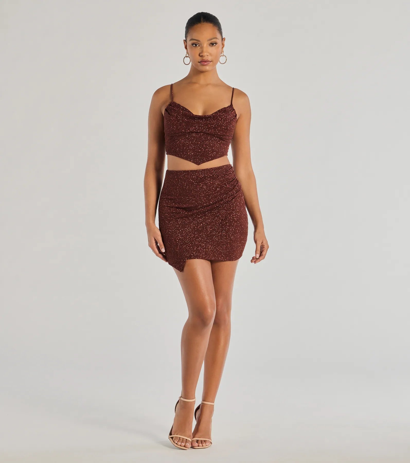 Glowing Radiance Glitter Mini Skirt