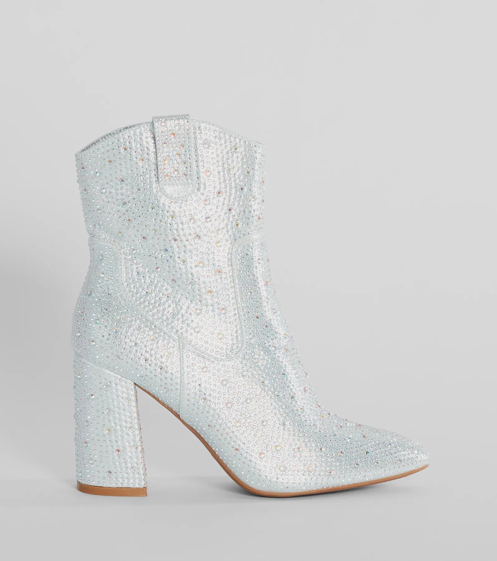 Fabulous Star Rhinestone Metallic Western Booties